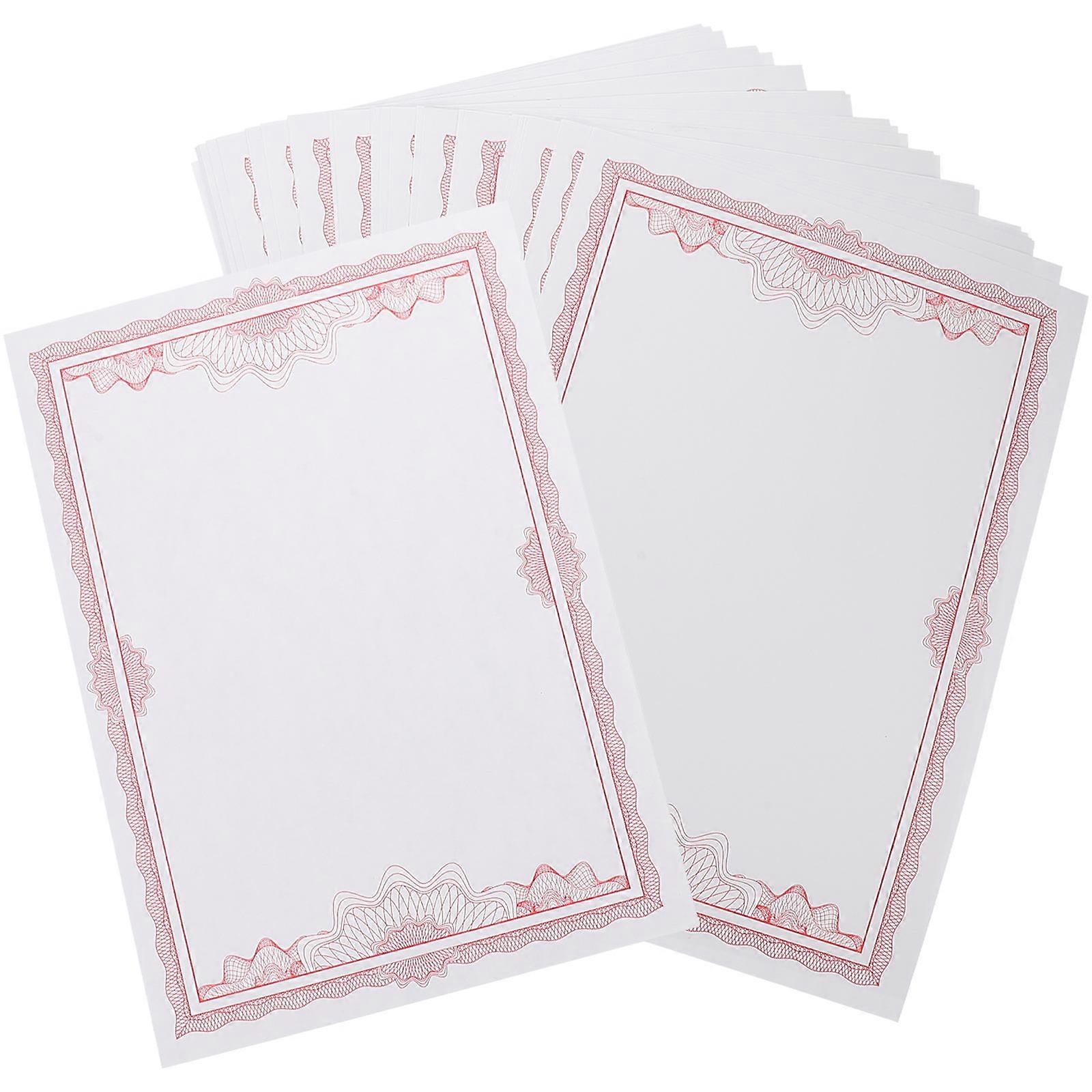 Award Certificate Paper Red Color for Printing 200 Sheets Pack