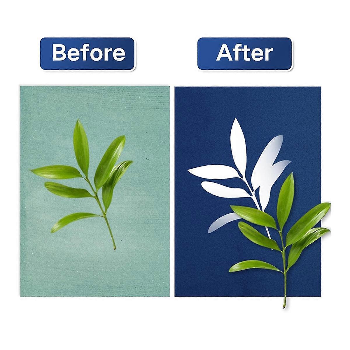 Cyanotype Kit – 32 Vellen A4 Zonneprintpapier, Acrylpersplaat En 4 Clips, Hooggevoelig, Voor Natuurlijke Zonneprints, Ideaal Voor Creatieven