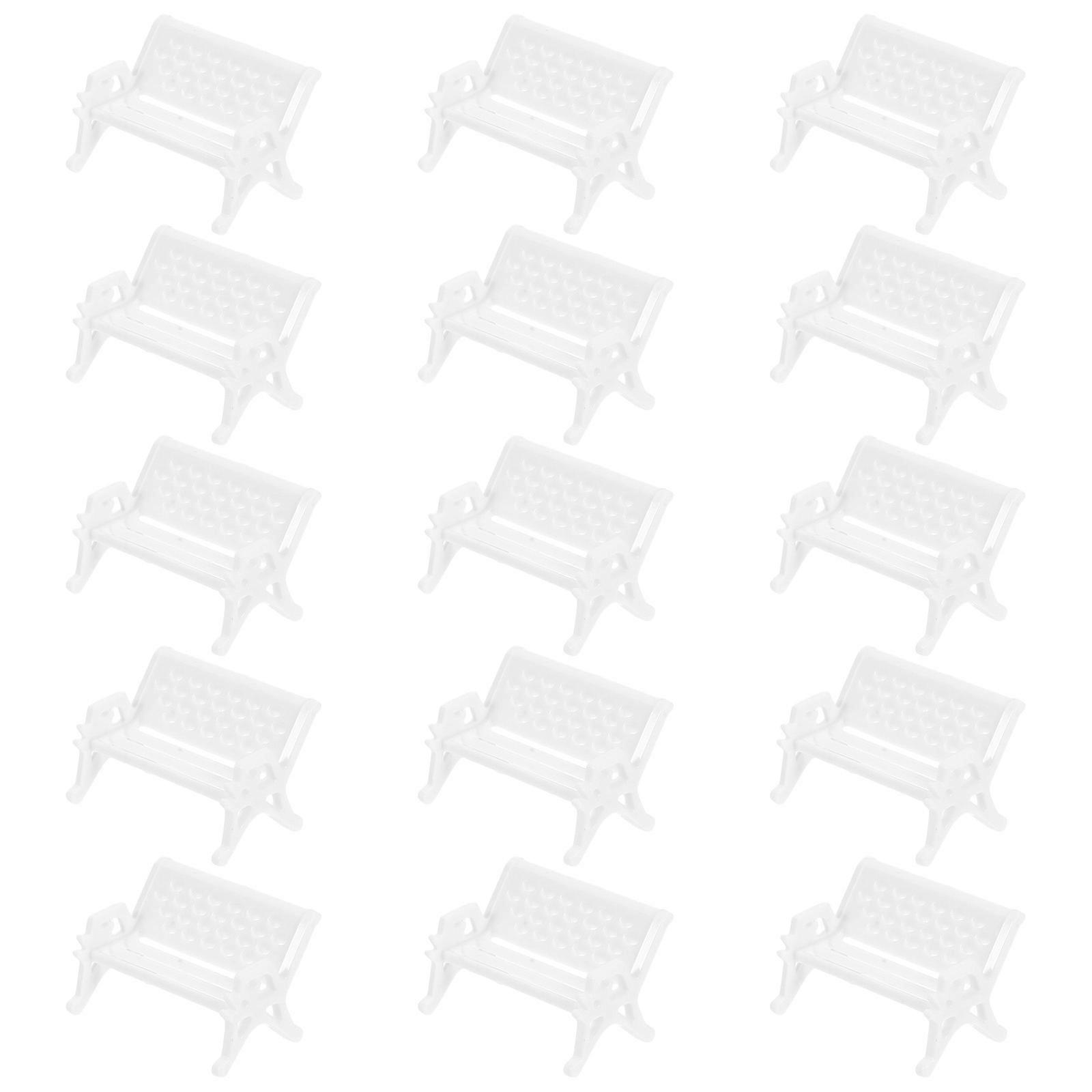 Bench Doll Furniture Model Decorative Minimalist Design for Collectors 15Set