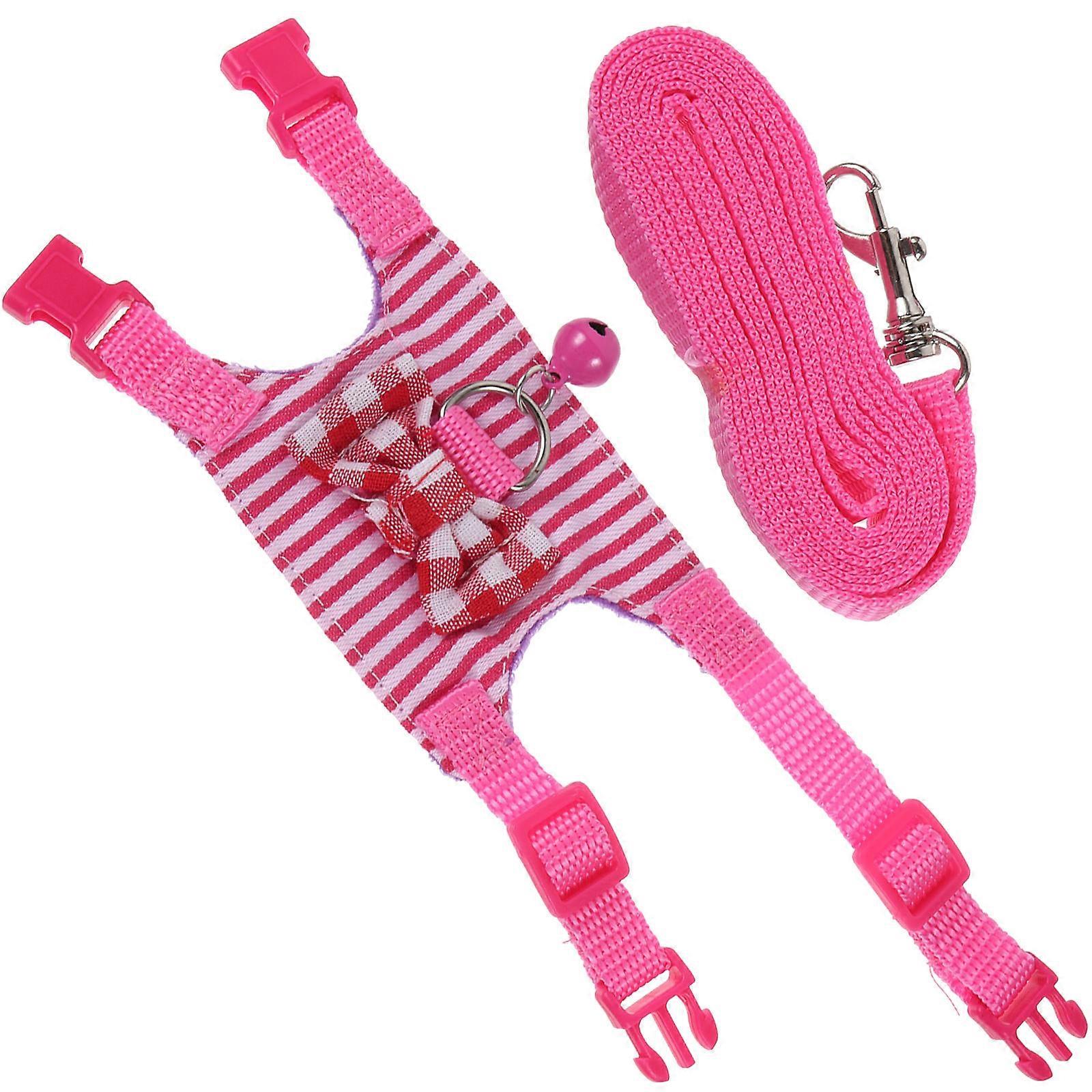 Bunny Harness Small Pet Harness for Party Use 3Sets in Pink Denim