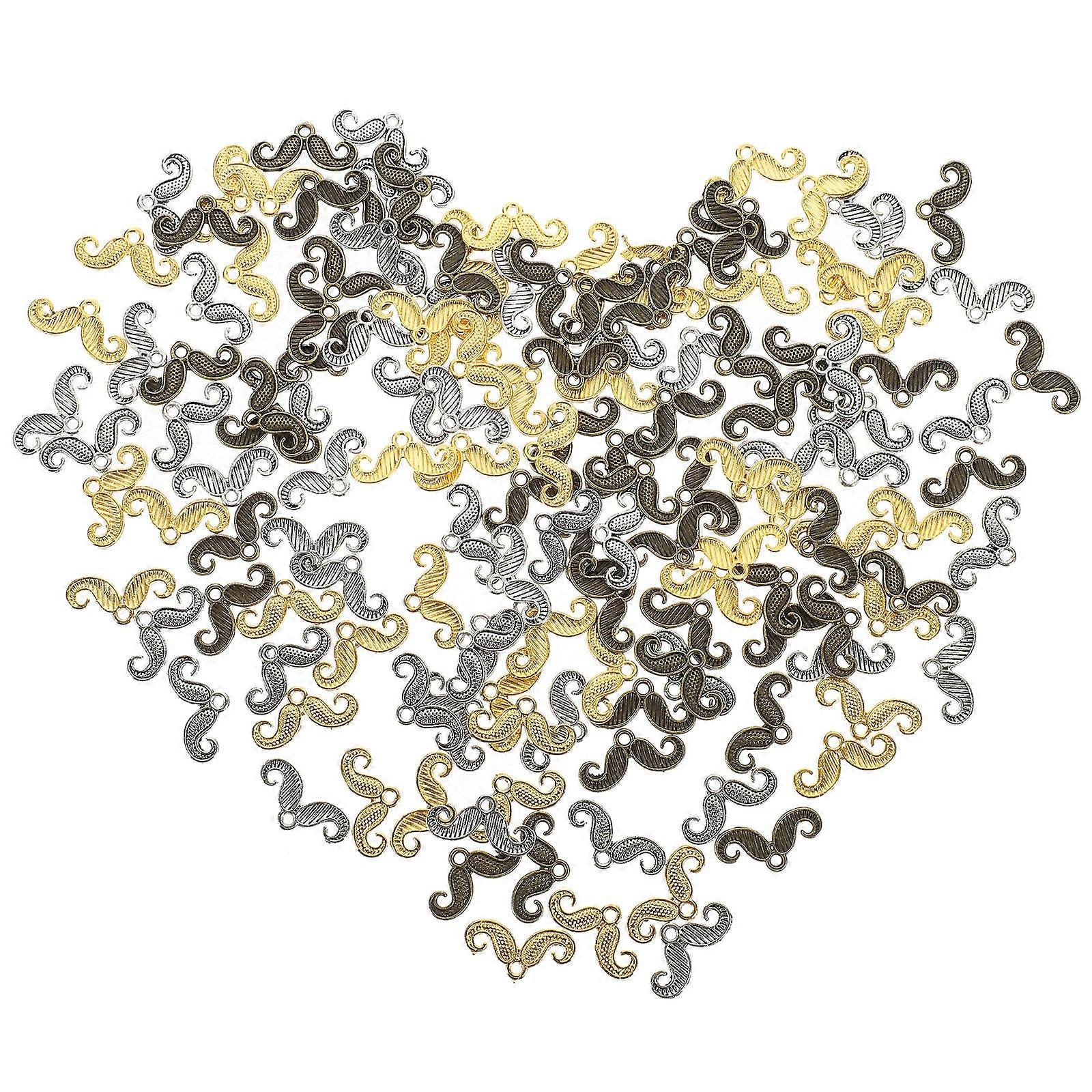 Jewelry Making Alloy Pendants in Mustache Shape for Bracelets and Clothes Assorted Color 300Pcs