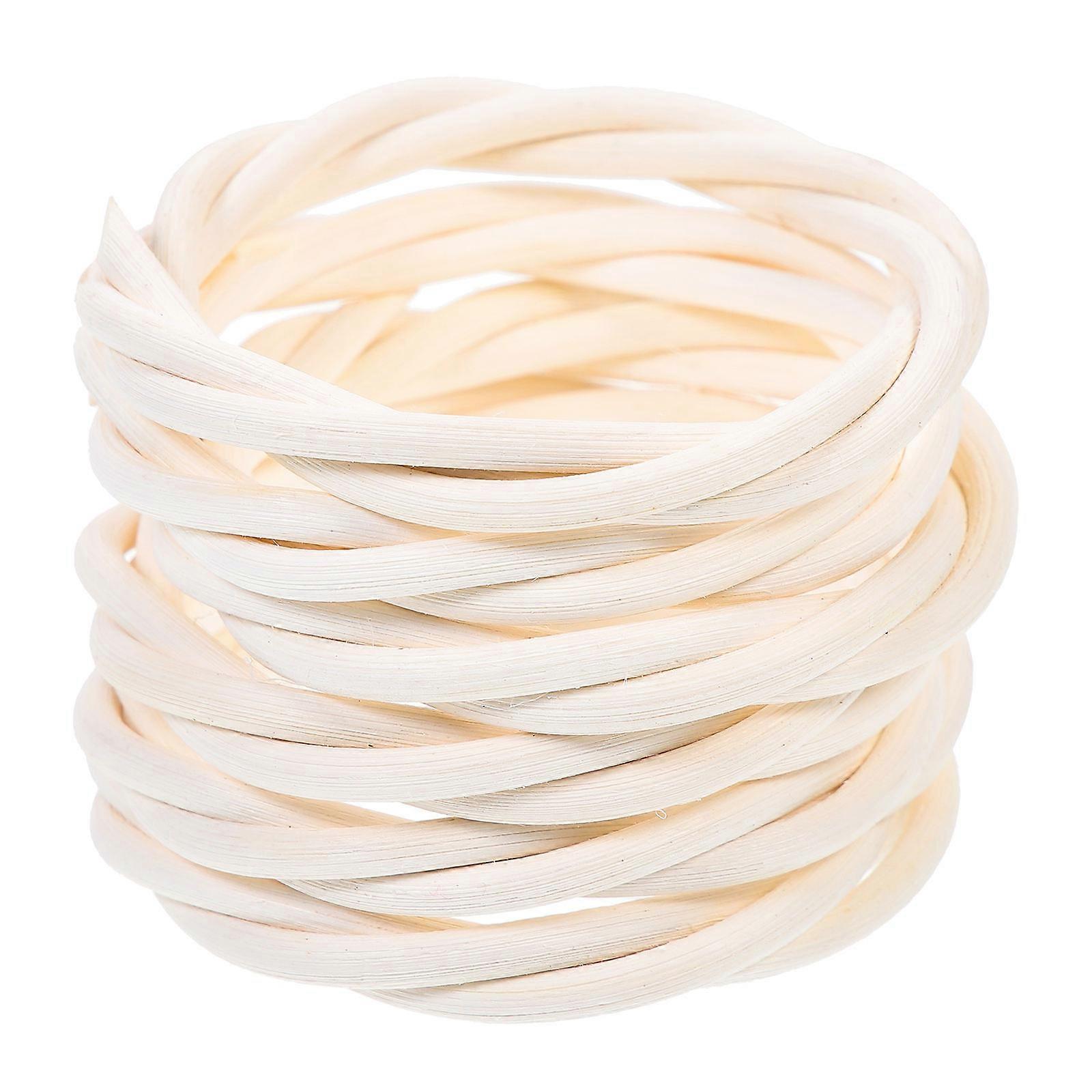 DIY Wreath Rattan Circle for Decorative Wreath Making 6Pcs White Rattan Hoops