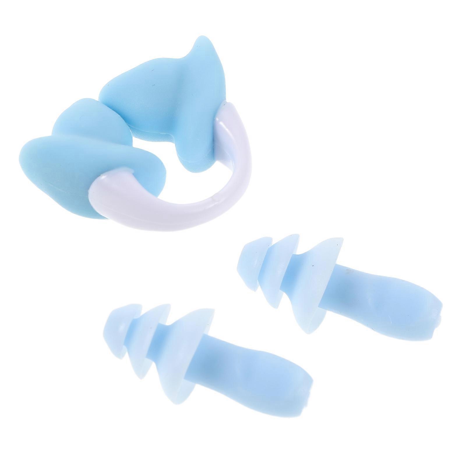 Swimming Nose Clips and Ear Plugs Set for Kids Waterproof Silicone Nose Plug 1Set