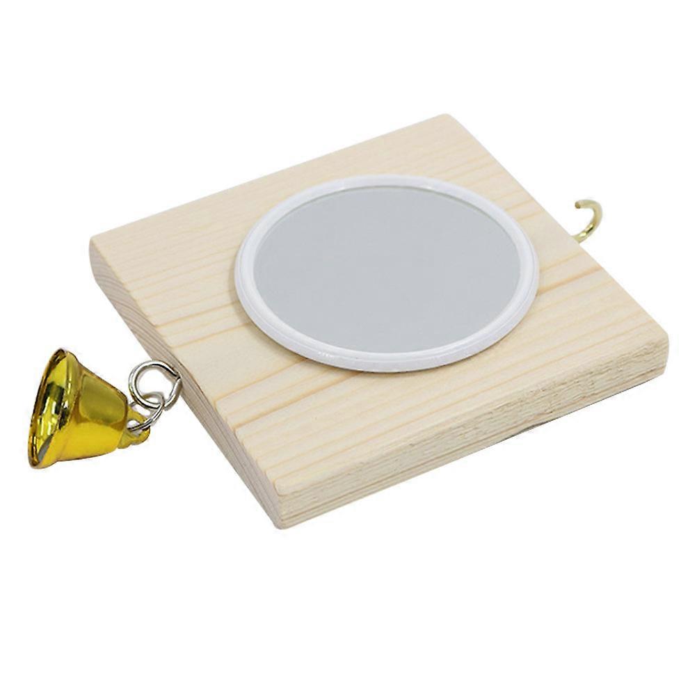 Delicate Texture Hanging Bird Cage Toy For Bird Owners 14.50X9.80 CM Mirror Shape Interactive Fun 3Pcs