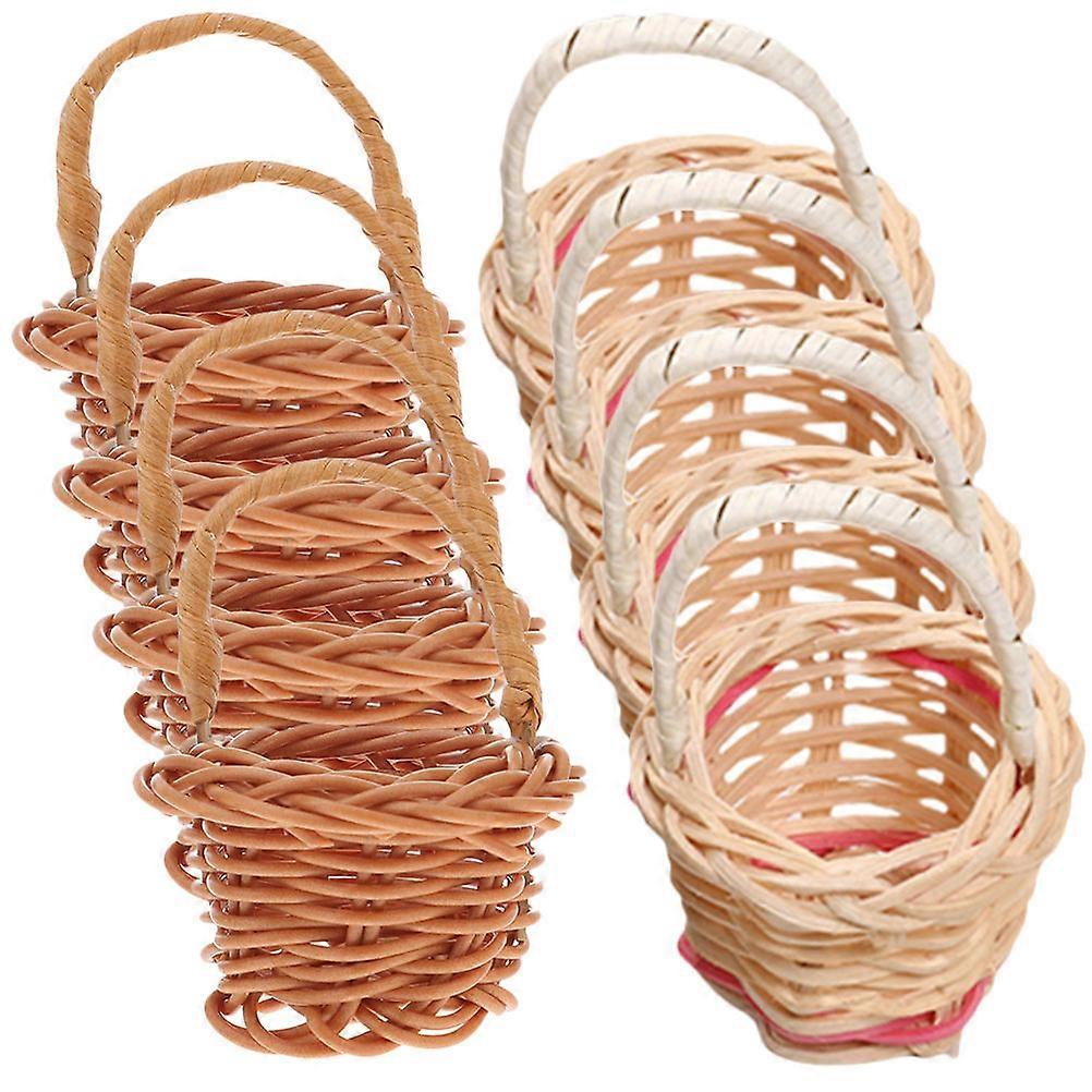 Mini Handheld Baskets Small Basket with Handle for Playing 24Pcs Assorted