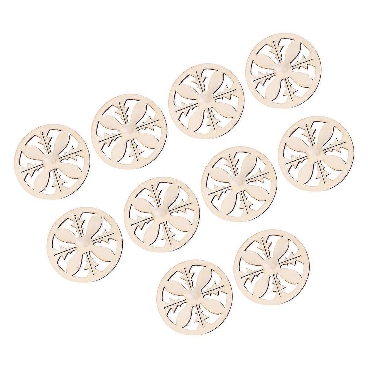DIY Wooden Gyroscope Toy for Kid Playing 10Pcs Painting Unfinished Tops