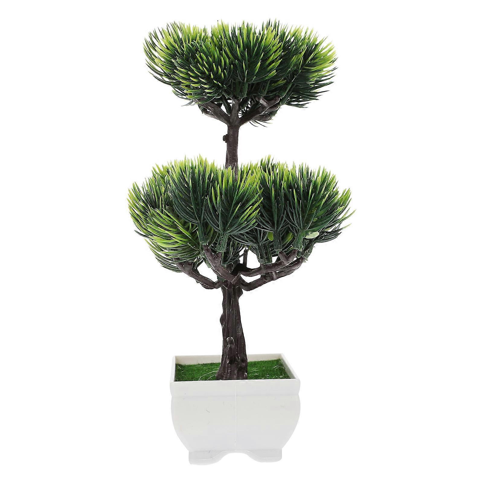 Home Decoration Artificial Tree Green 1Pc Tree Shape 23X22X6.2cm