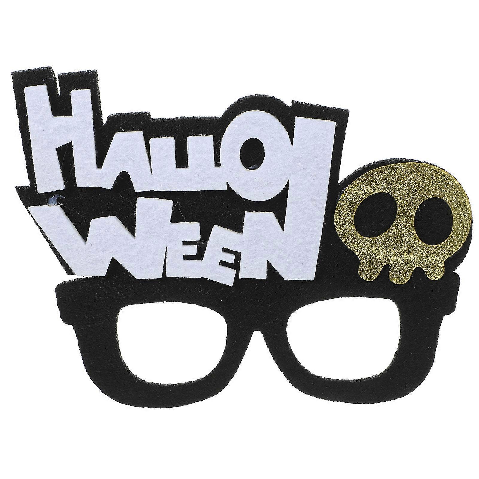Halloween Prop Glasses 2Pcs Rectangular Eyewear For Costume Enthusiasts 18X14X1.2CM Black Fun Party Favor