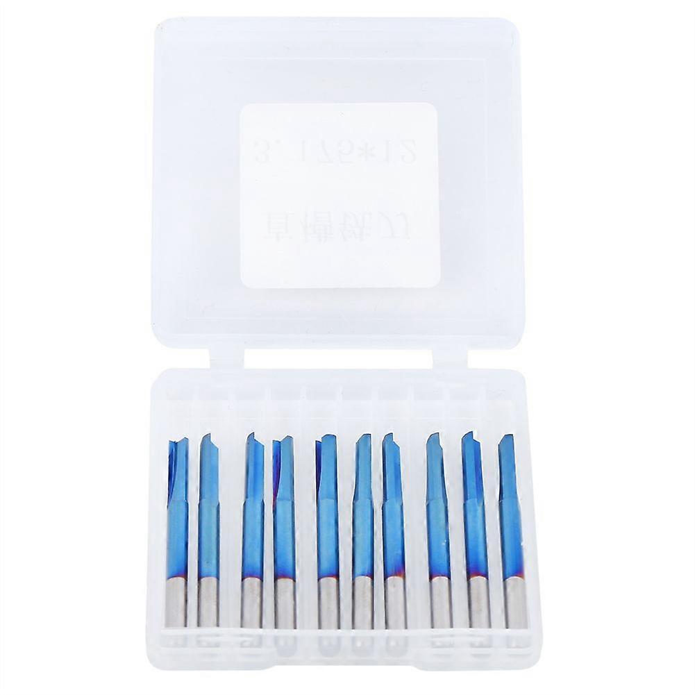 Υψηλής ποιότητας φρέζα ZDZCYS12DL 3.175 με στέλεχος 2 άκρων, ευθεία εγκοπή, μπλε