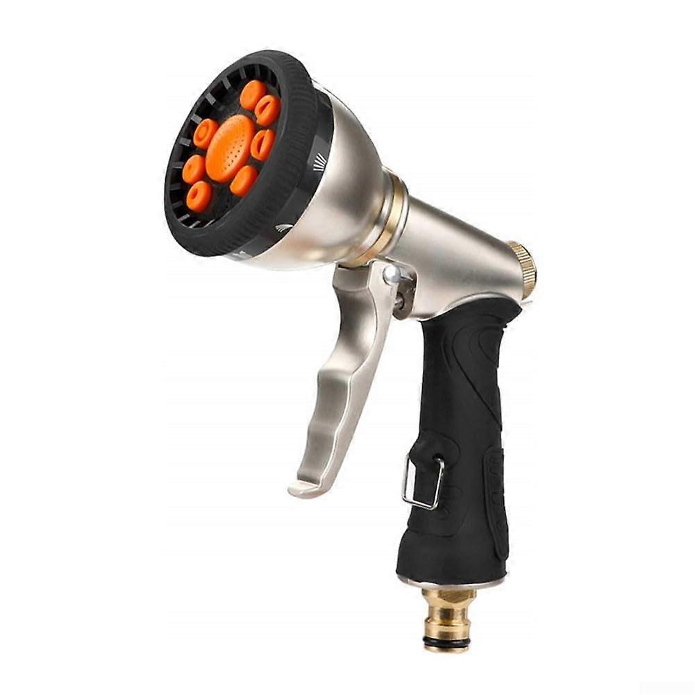 Efficiency Garden Hose Nozzle, 9Mode Adjustable Spray Patterns, AntiSlip Grip, Fits Standard Garden Hoses