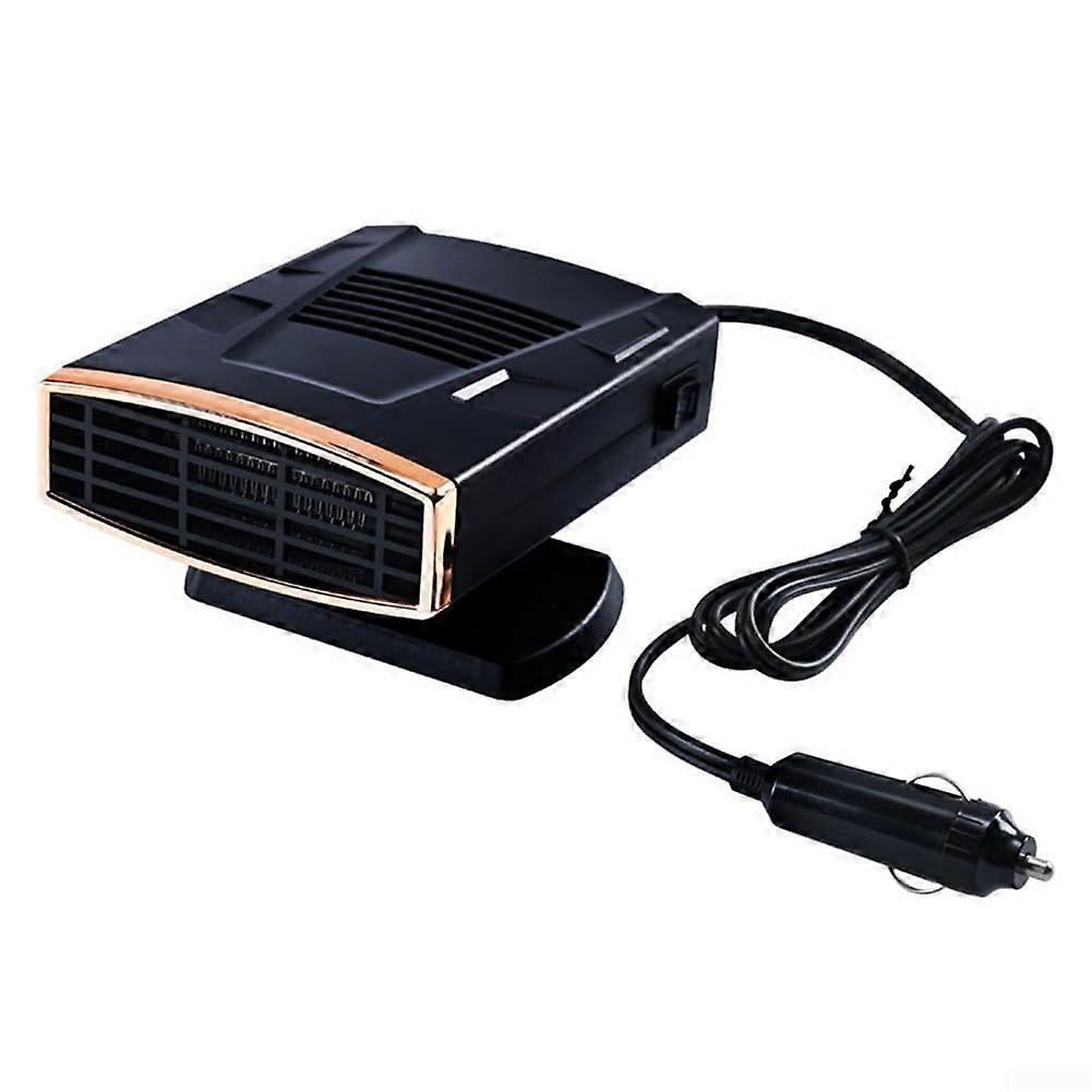 12V 150W Car Heater And Windscreen Demister Defroster For AntiFog Defrost ABS Build Cars And Campervans Black Gold