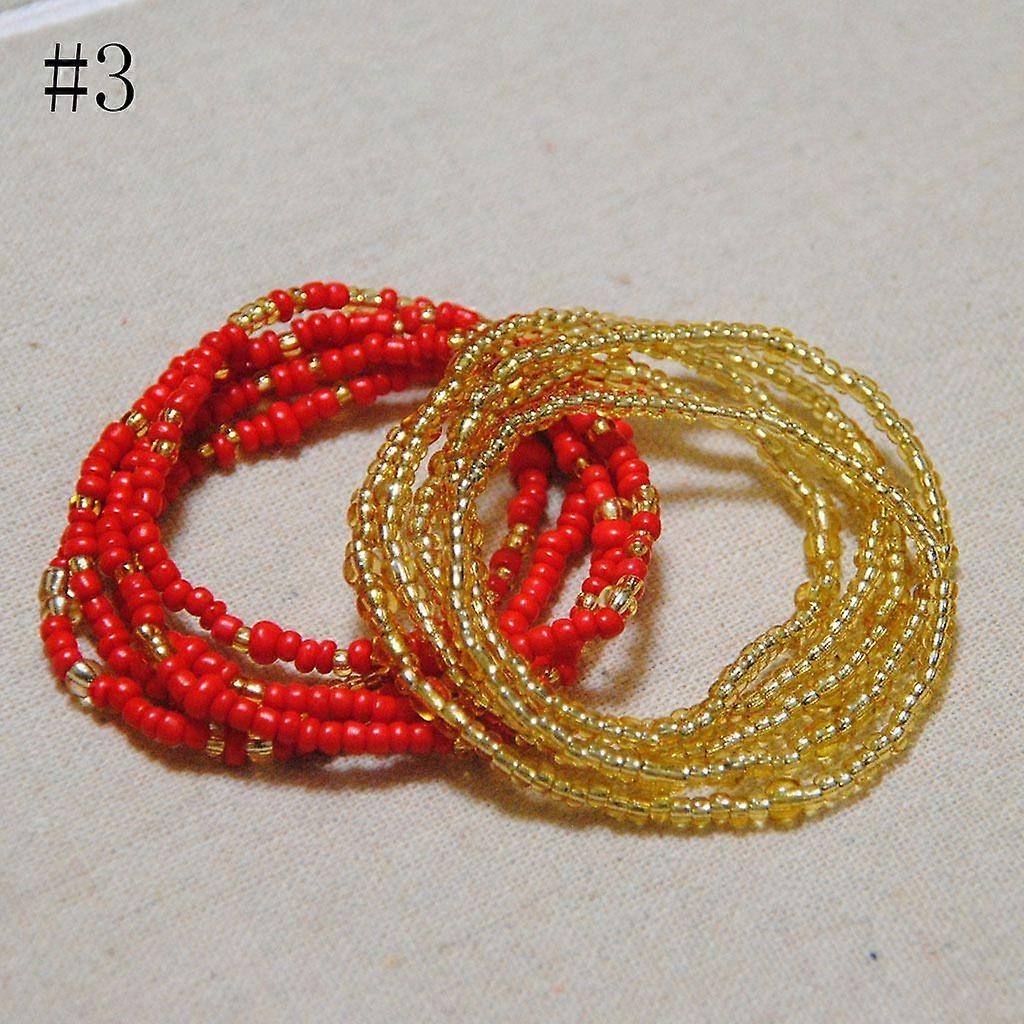 Decorated with simple double-layer handmade beaded body chain versatile