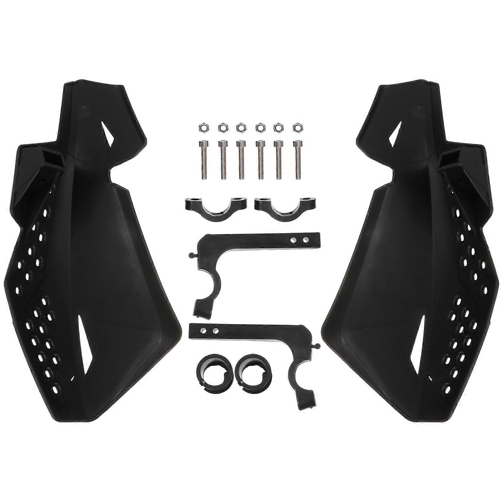 Motorcycle Handguard Protector for Handlebar Use 4Pcs Black