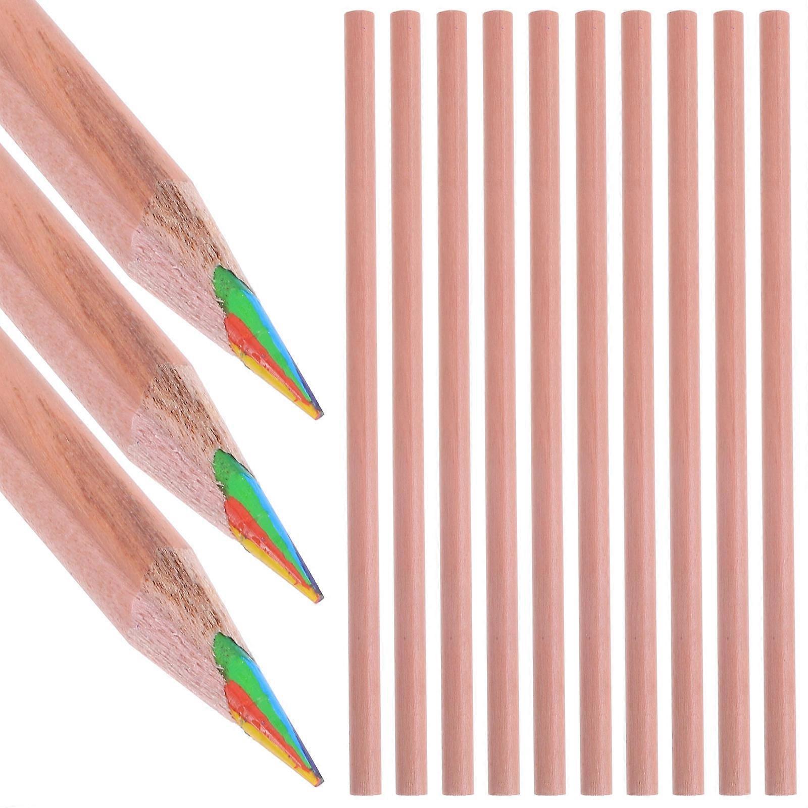 Rainbow Colored Pencils 20Pcs Cylindrical Sketching Instruments For Hobbyists Art Projects Comfortable Grip