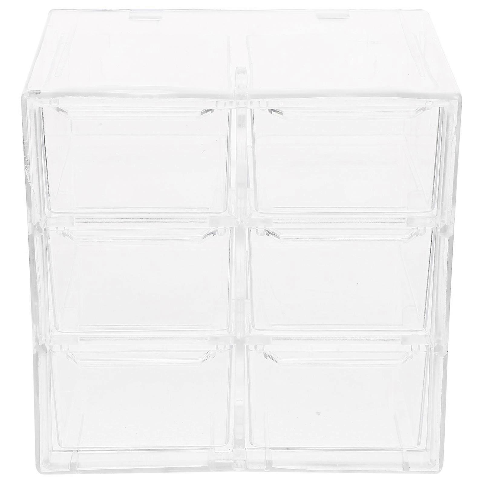Table Organizer Desktop Storage Box for Storage 2Pcs Transparent Organizer