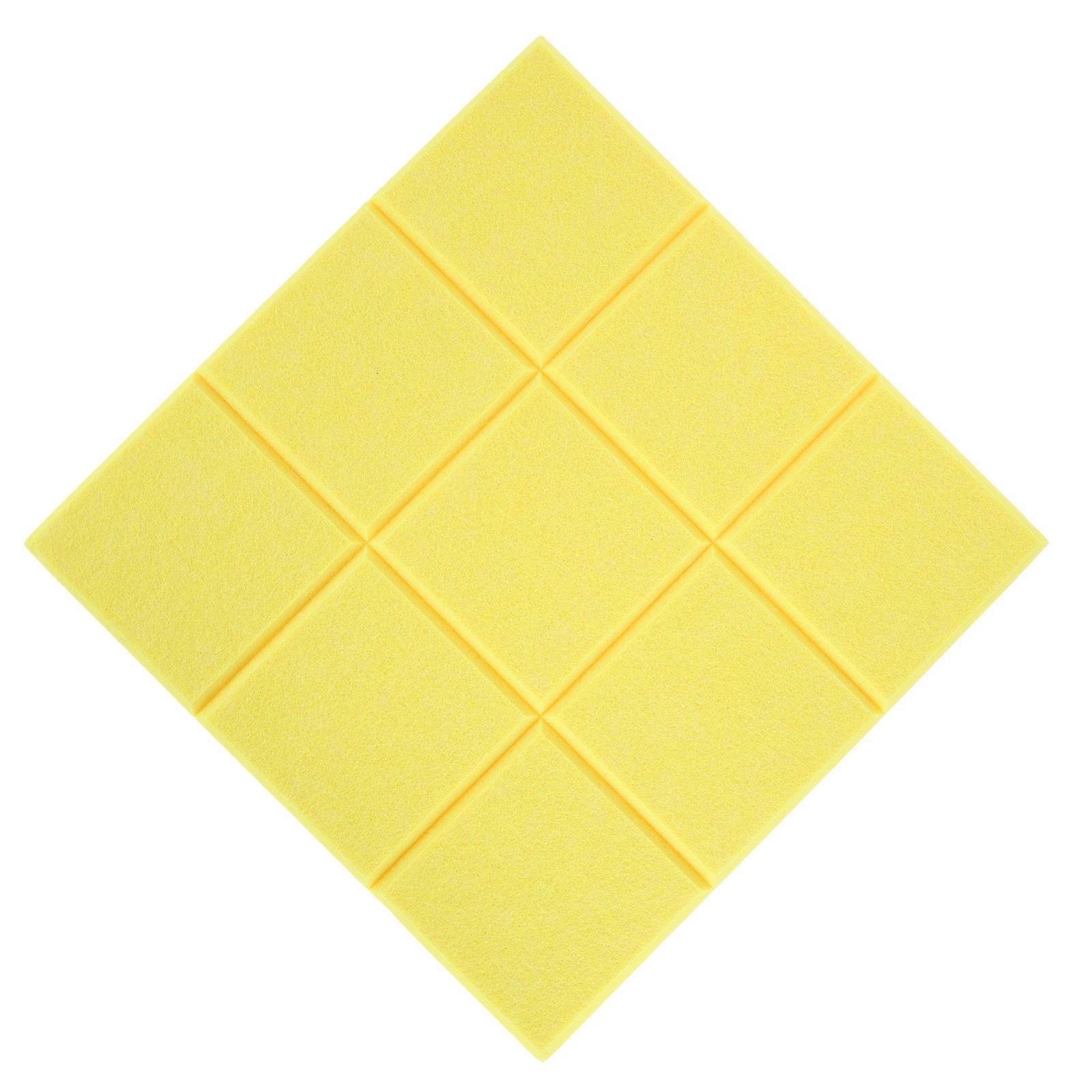 Yellow Felt Bulletin Board Tiles for Wall 5Pcs Square Board Set