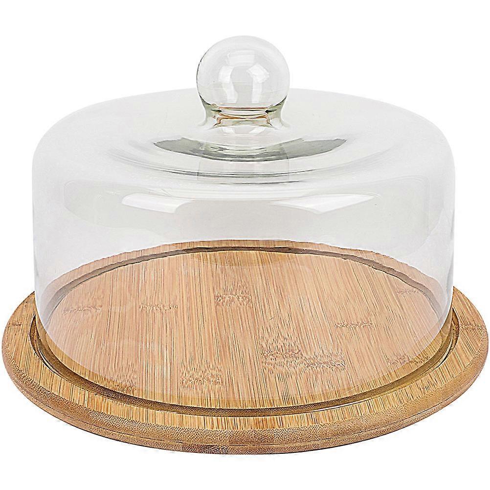 Glass Cake Dome with Tray Multi Craftsmanship for Kitchen Use