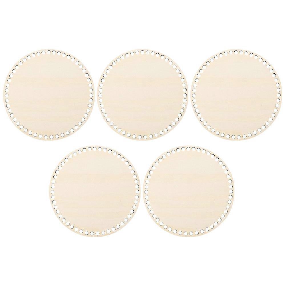 Wooden Basket Bottom 10 Pcs For DIY Handmade Projects Bag Shaping 7.86X7.86in Round Design