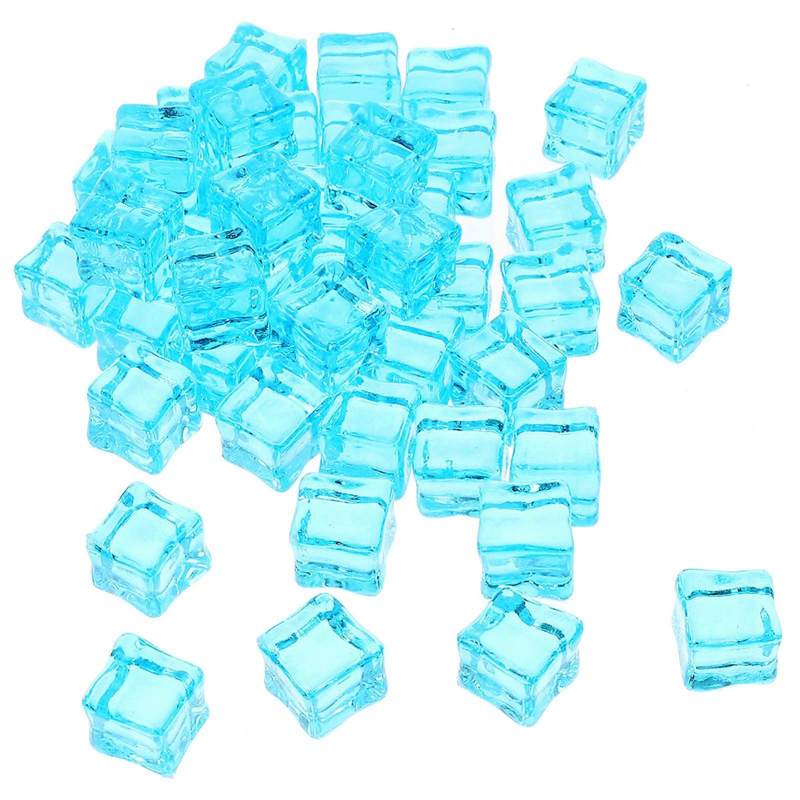 Reusable Ice Cube Plastic Ice Cubes Decor for Party 100Pcs Square Shape
