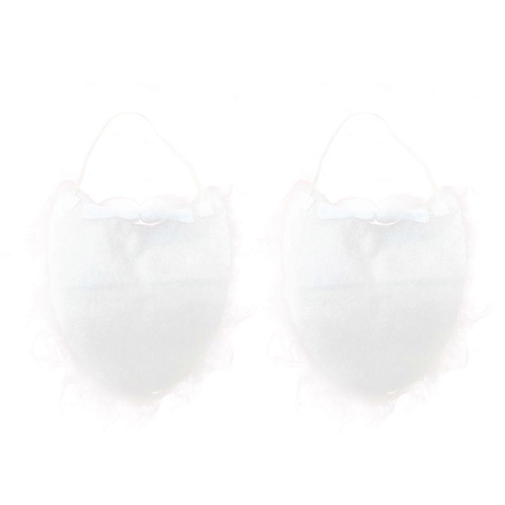 Santa Beard Curly Beard for Christmas Performance Props 2Pcs Set
