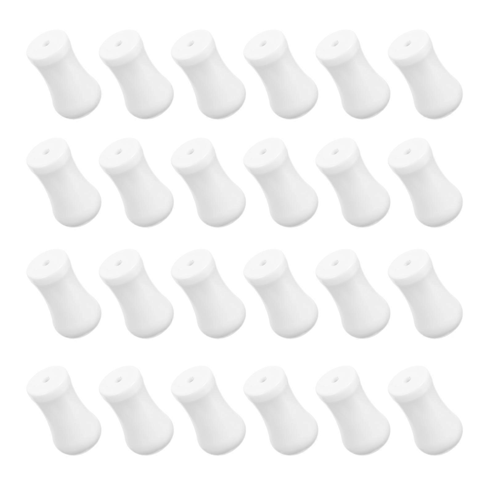 White Plastic Blind Cord Knobs for Curtains Decoration 48Pcs Pack