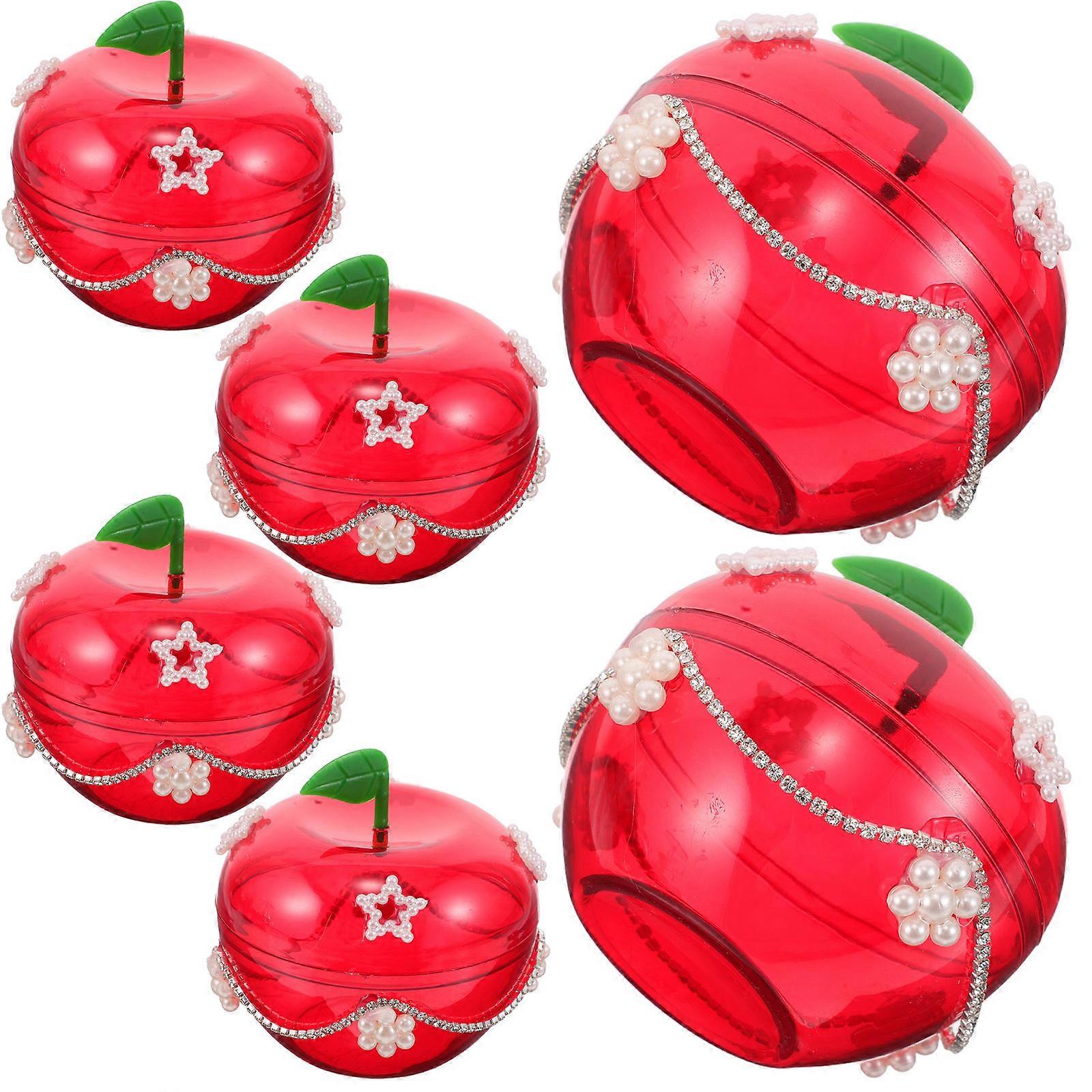 Party Candy Containers Apple-Shaped Candy Box for Storage 12Pcs