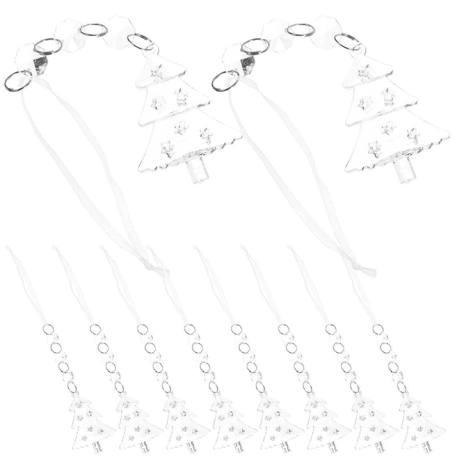 Xmas Tree Pendant Acrylic Hanging Decoration for 40Pcs Package