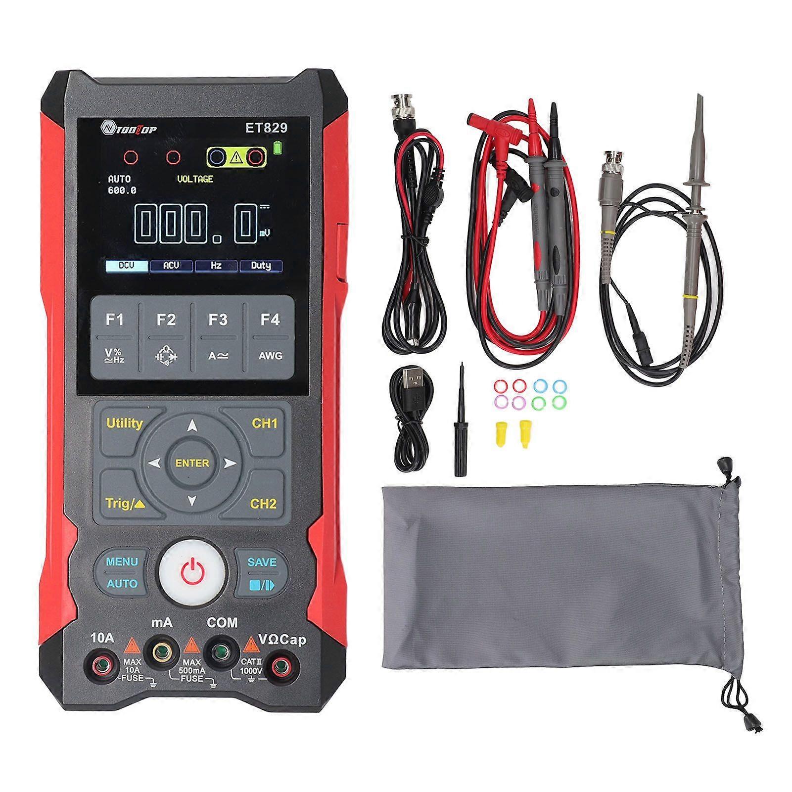 Oscilloscope Multimeter 3 in 1 80MHz 2 Channel Signal Generator Digital Test Instrument