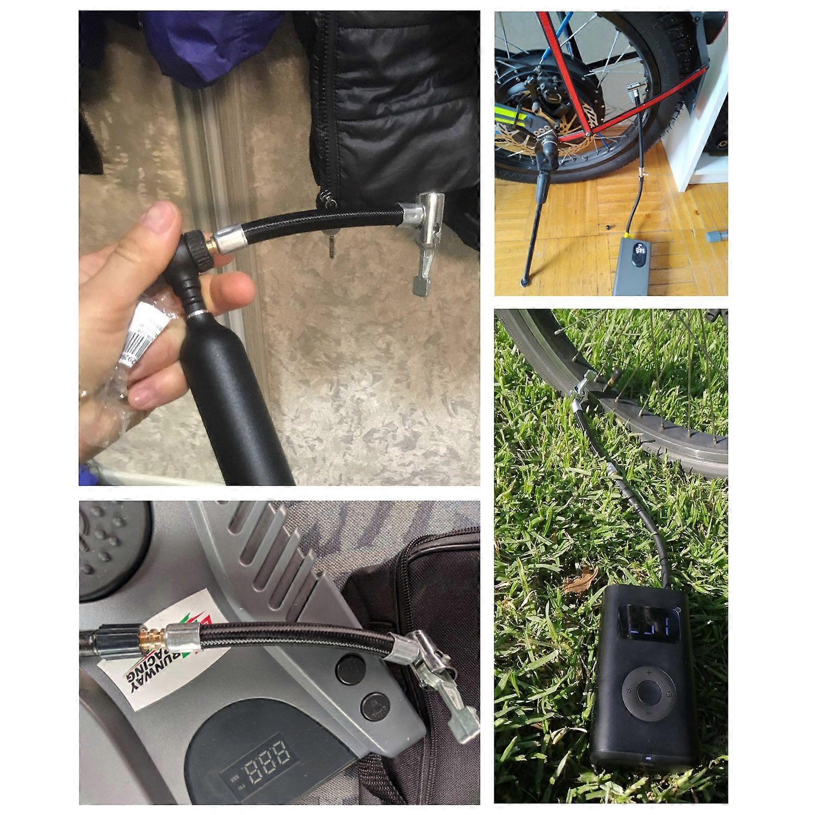 Bike Motorcycle Car Tire Air Inflator Hose Inflatable Tube Hose Tire Valve Connect Pipe Connection Air Chuck Inflator Compressor Pump Extension Hose A
