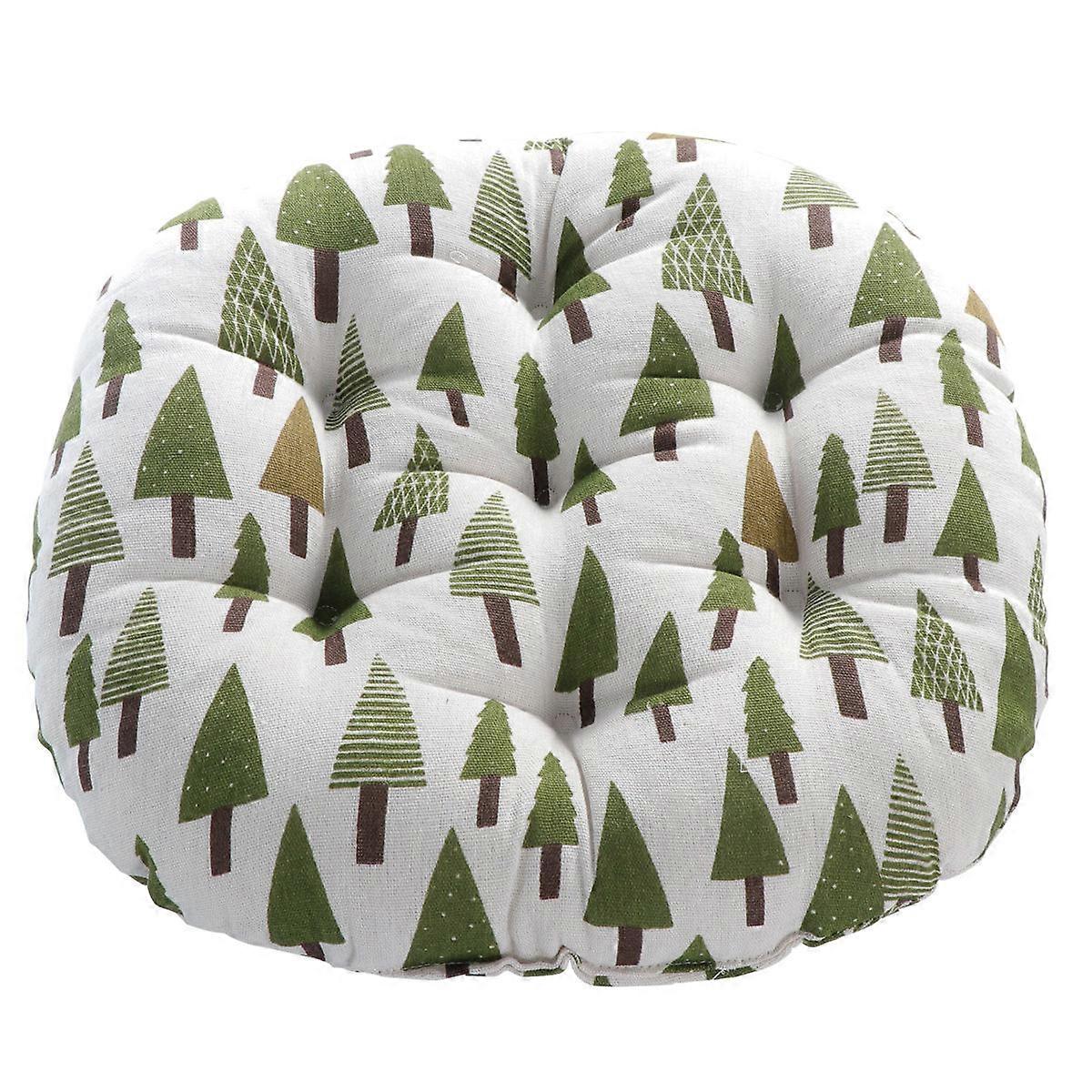 Floor Pouf Cushion Round Cotton Linen for Seating 2Pcs Soft Comfortable