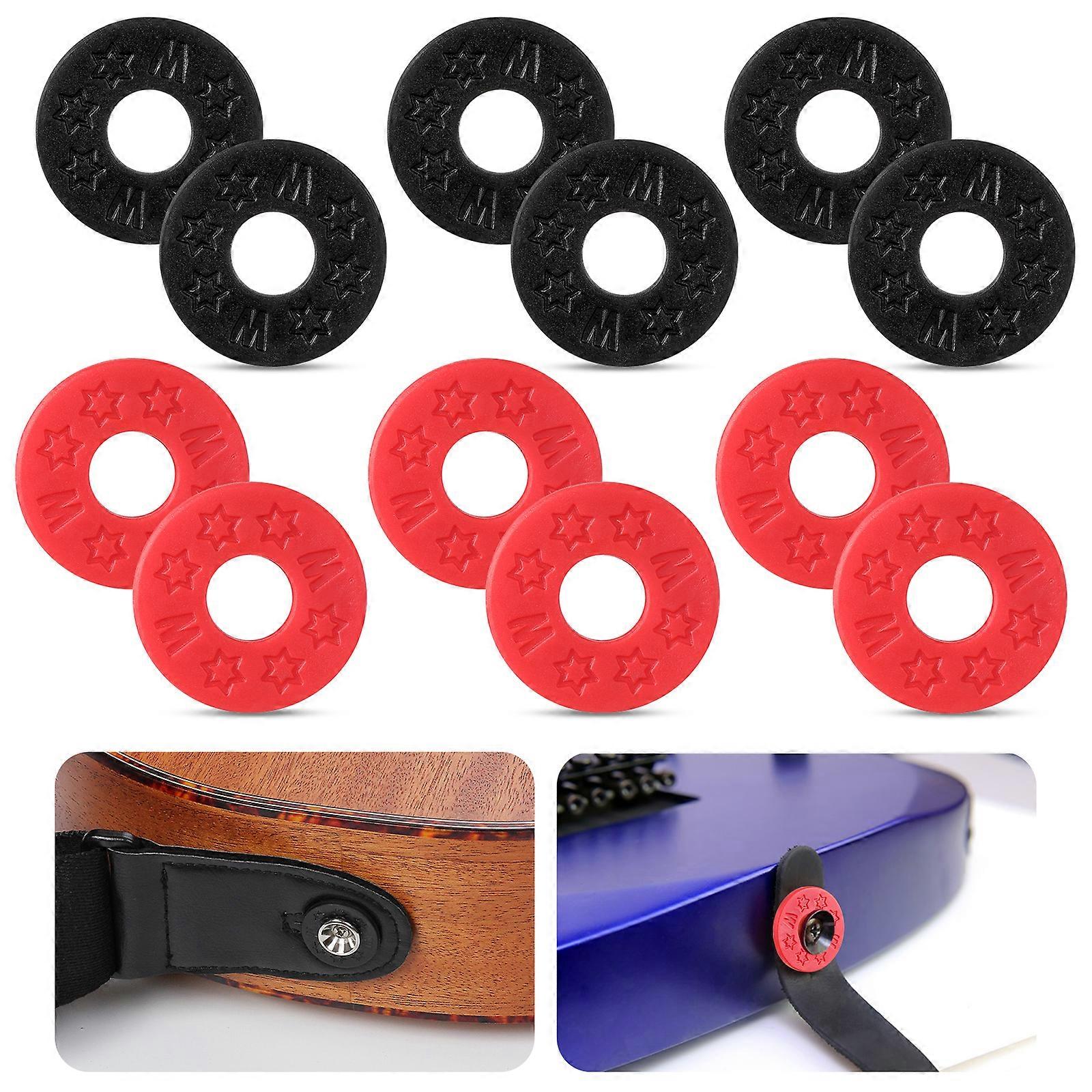 12 Pieces Guitar Strap Locks Musical Instrument Blocks Protector Accessory