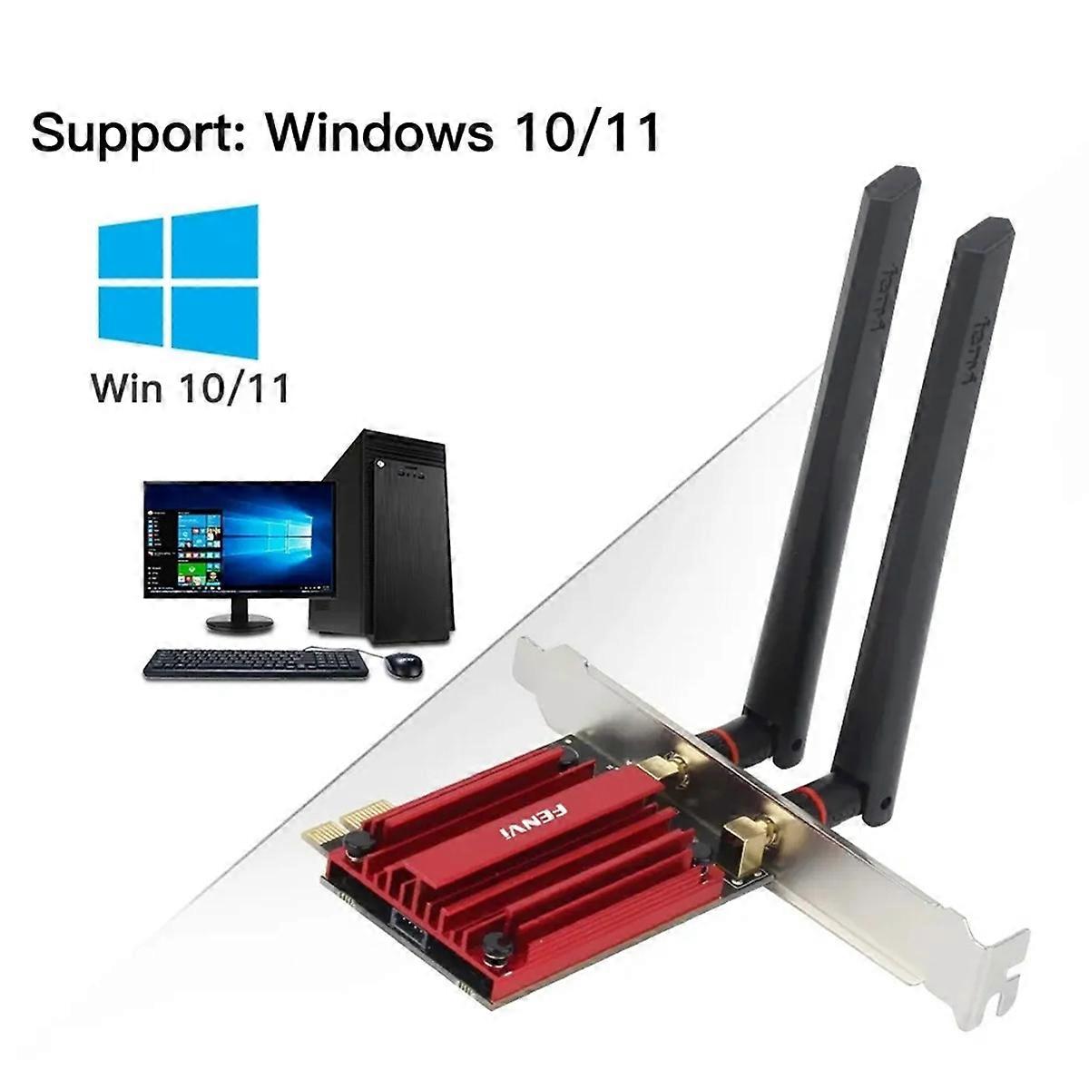 Fenvi Wifi 7 Pcie Wireless Adapter Be200 Bluteooth 5.4 Tri Band