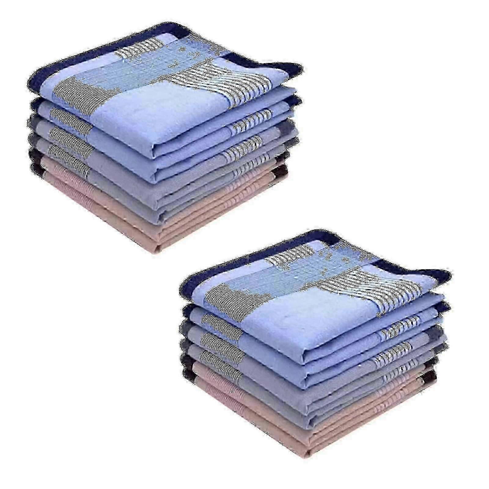 Paquet de 12 mouchoirs de poche en coton pour hommes, 100 % Soft Multipack Everyday Essentials