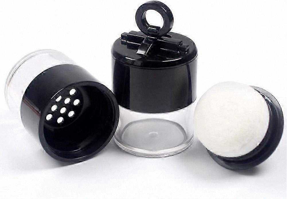 Refillable Compact Case with Puff Cap and Sieve for DIY Cosmetic Foundation, 2 Pack