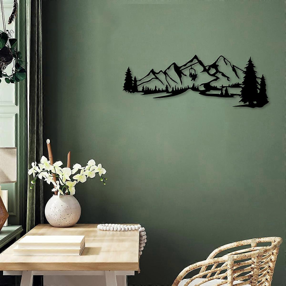1PC Mountain Scene Hanging Metal Wall Décor for Home Interiors
