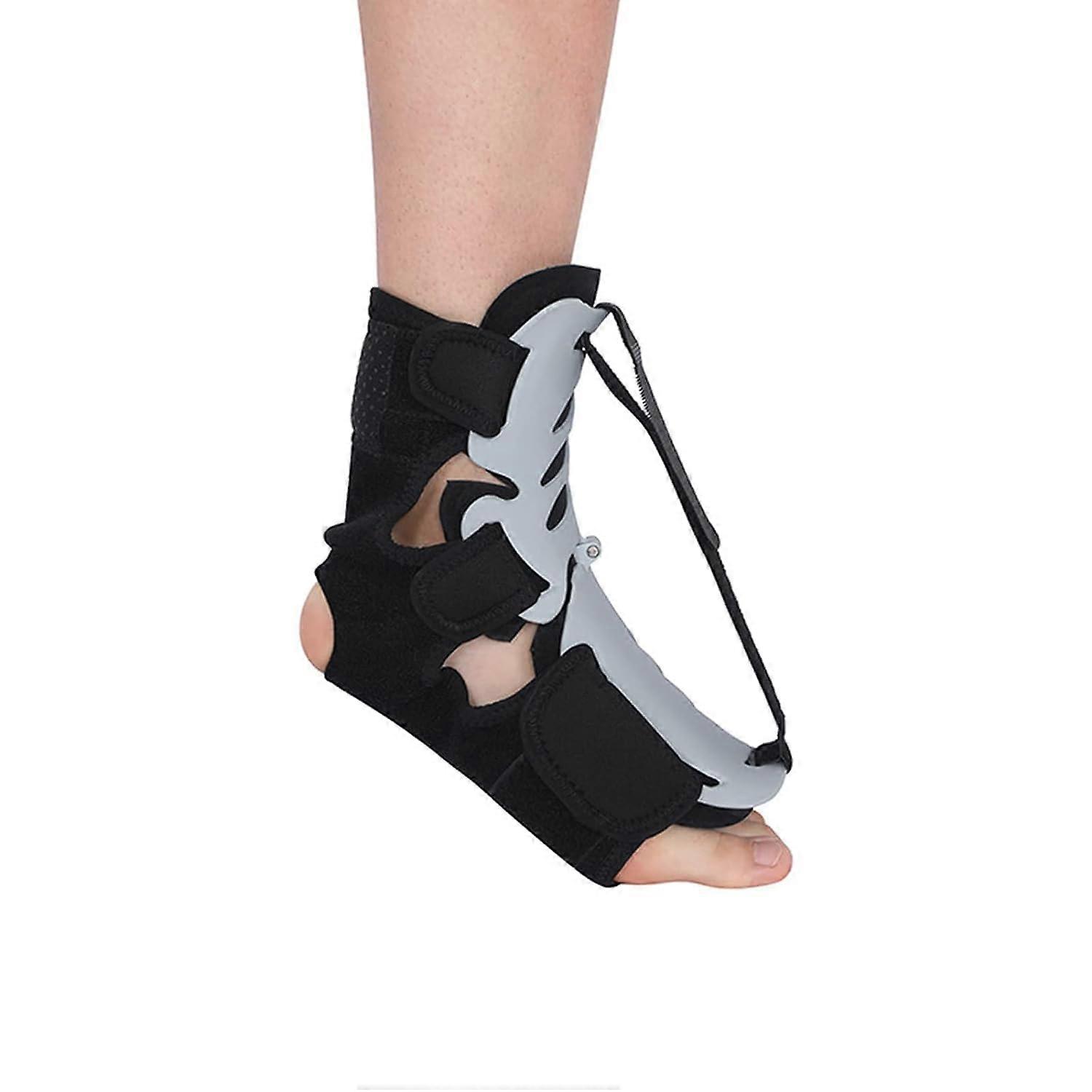 Adjustable Foot Drop Splint for Plantar Fasciitis and Achilles Tendonitis, Breathable Night Splint for Large Feet Support