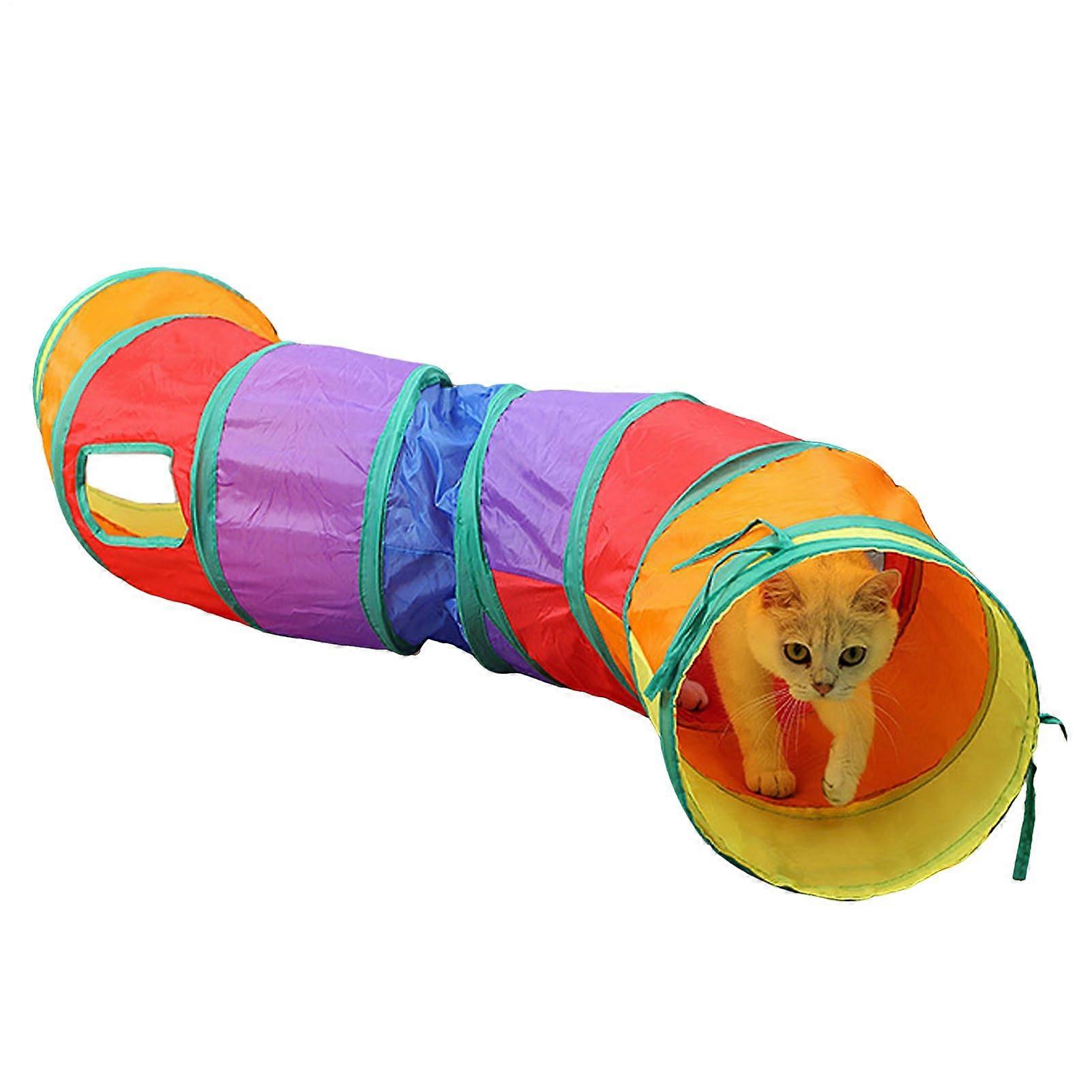 Cat Tunnel Interactive Foldable Pet Play Tunnel for Cats Dogs and Bunnies Indoor Outdoor
