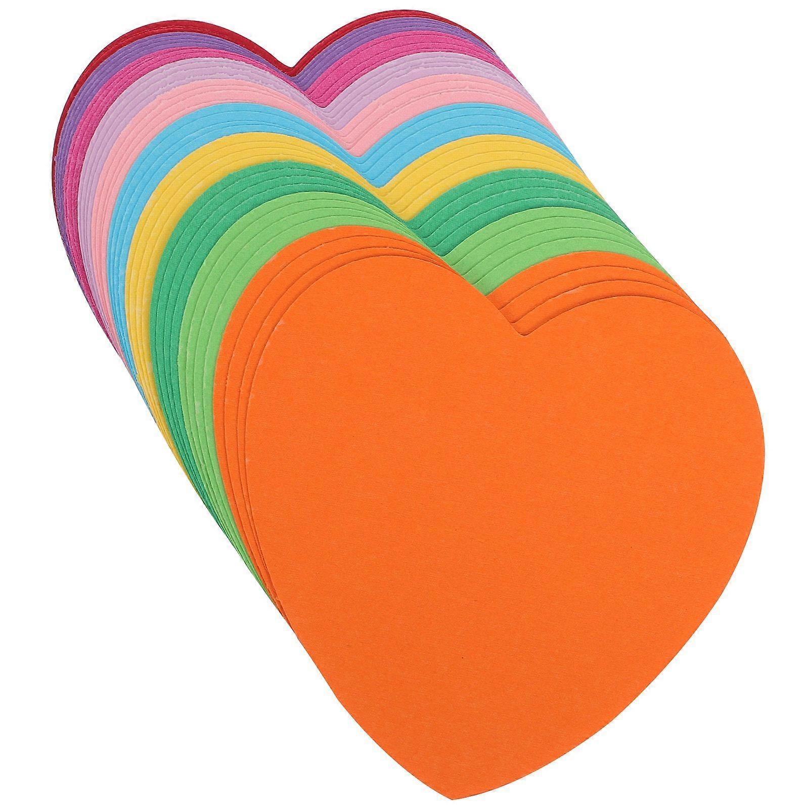50pcs Adorable Heart Shape Mixed Color Note Memo Pads Convenience Stickers