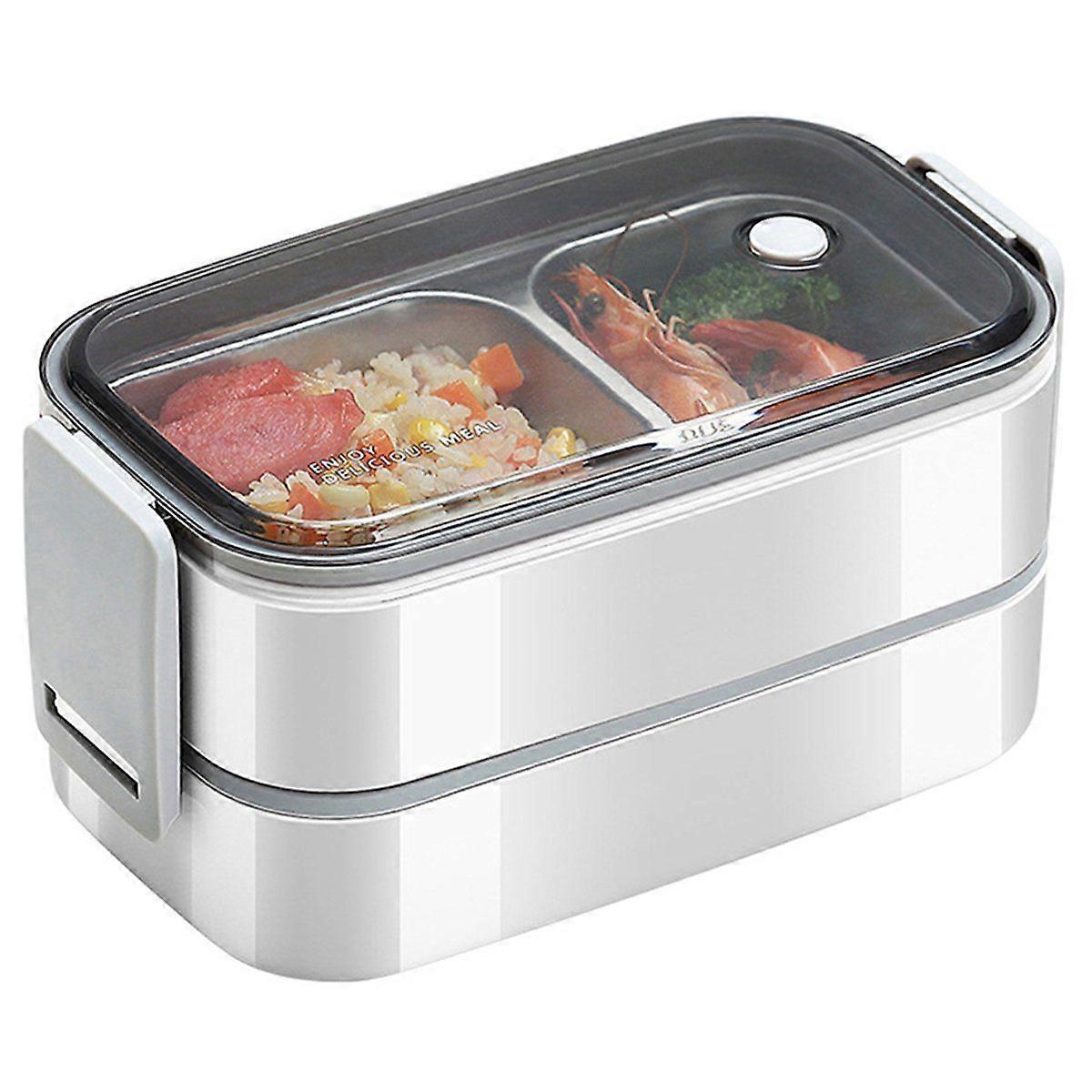 1PC Stainless Steel Sealed Insulated Box, Double-Layer Lunch Box That Students Can Heat in the Microwave At Work
