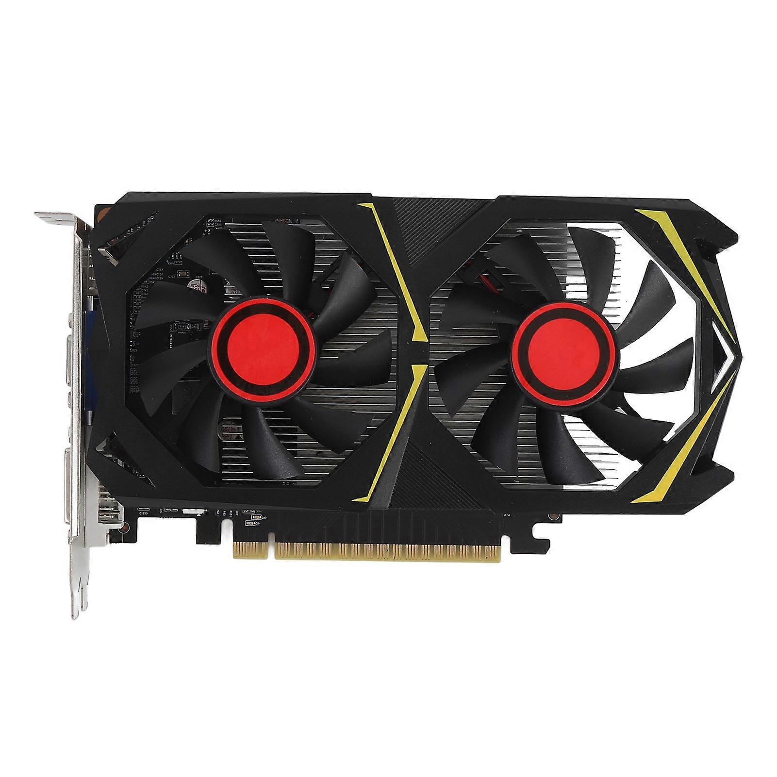 PC Graphics Card 4GB GDDR5 128bit Gaming Card with Quiet Double Fan DVI VGA Support