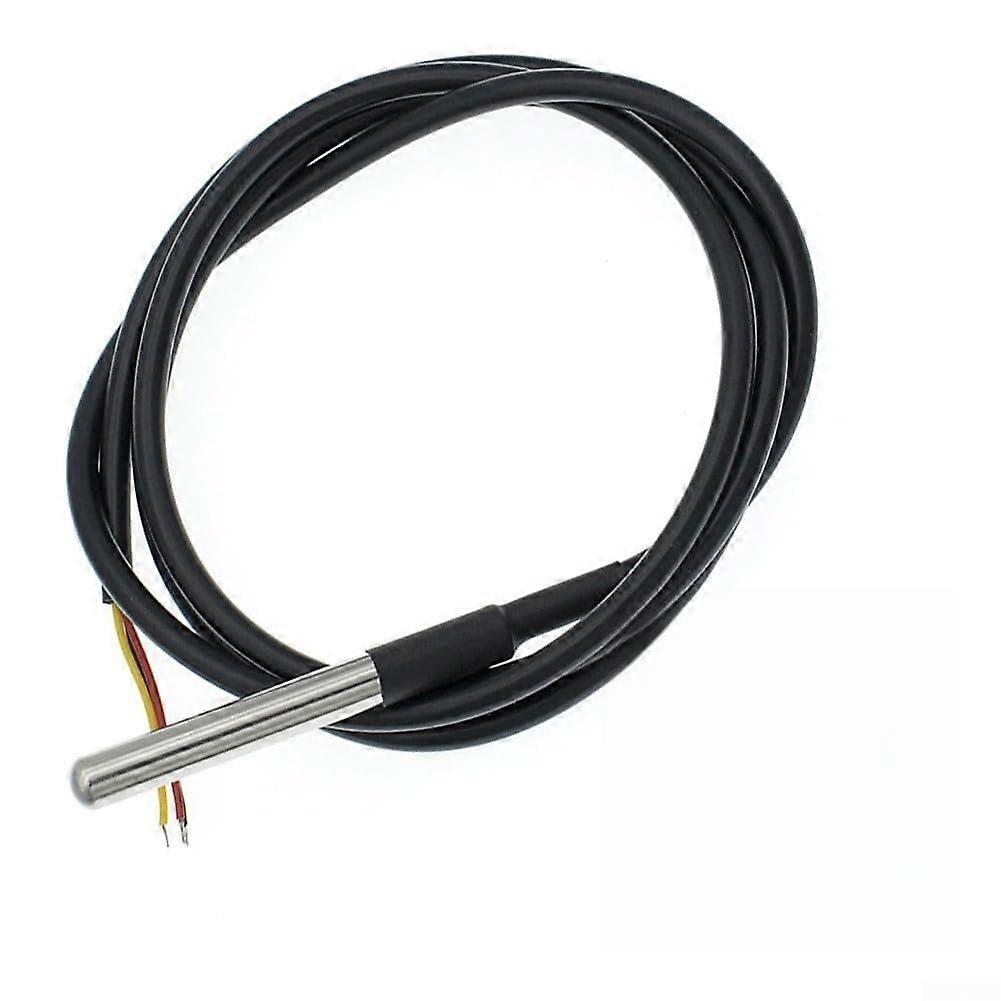 Waterproof Stainless Steel Temperature Probe Sensor, 2000 mm Cable, Wide Temperature Range, Single Bus Interface