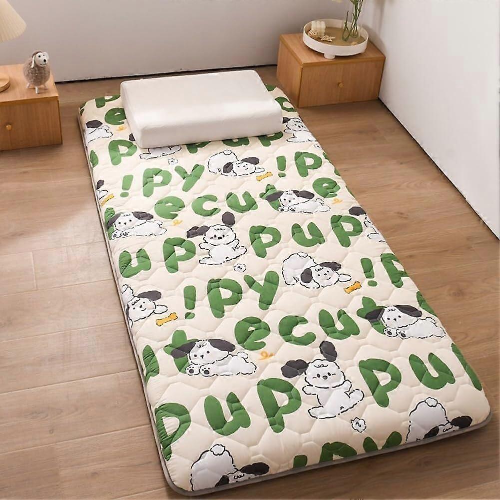 Full Size Sleeping Mattress Roll Up For Dormitory And Camping Portable Teal 71 X 79 Inches