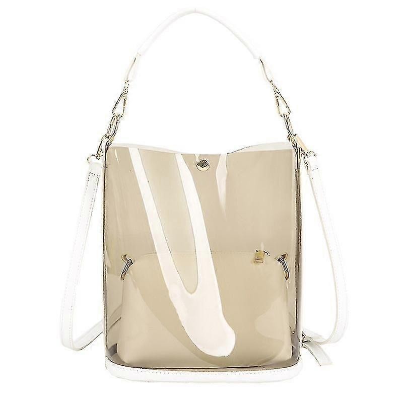 حقيبة شفافة حقيبة نسائية حقيبة يد فاخرة أزياء PVC حقيبة واضحة حقائب اليد المتقاطعة