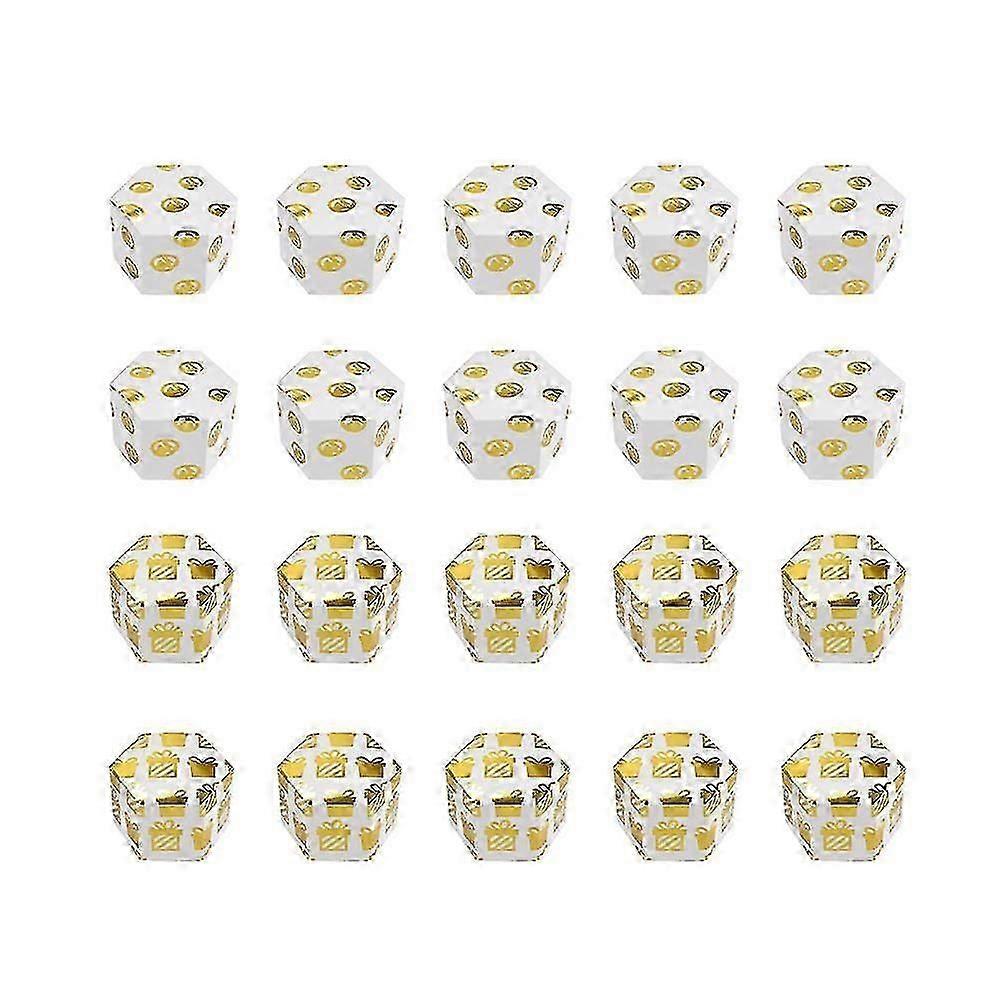 30pcs Gold Stamping Boxes Lightweight Folding Delicate Creative Hexagonal Unique Gift Packaging Boxes