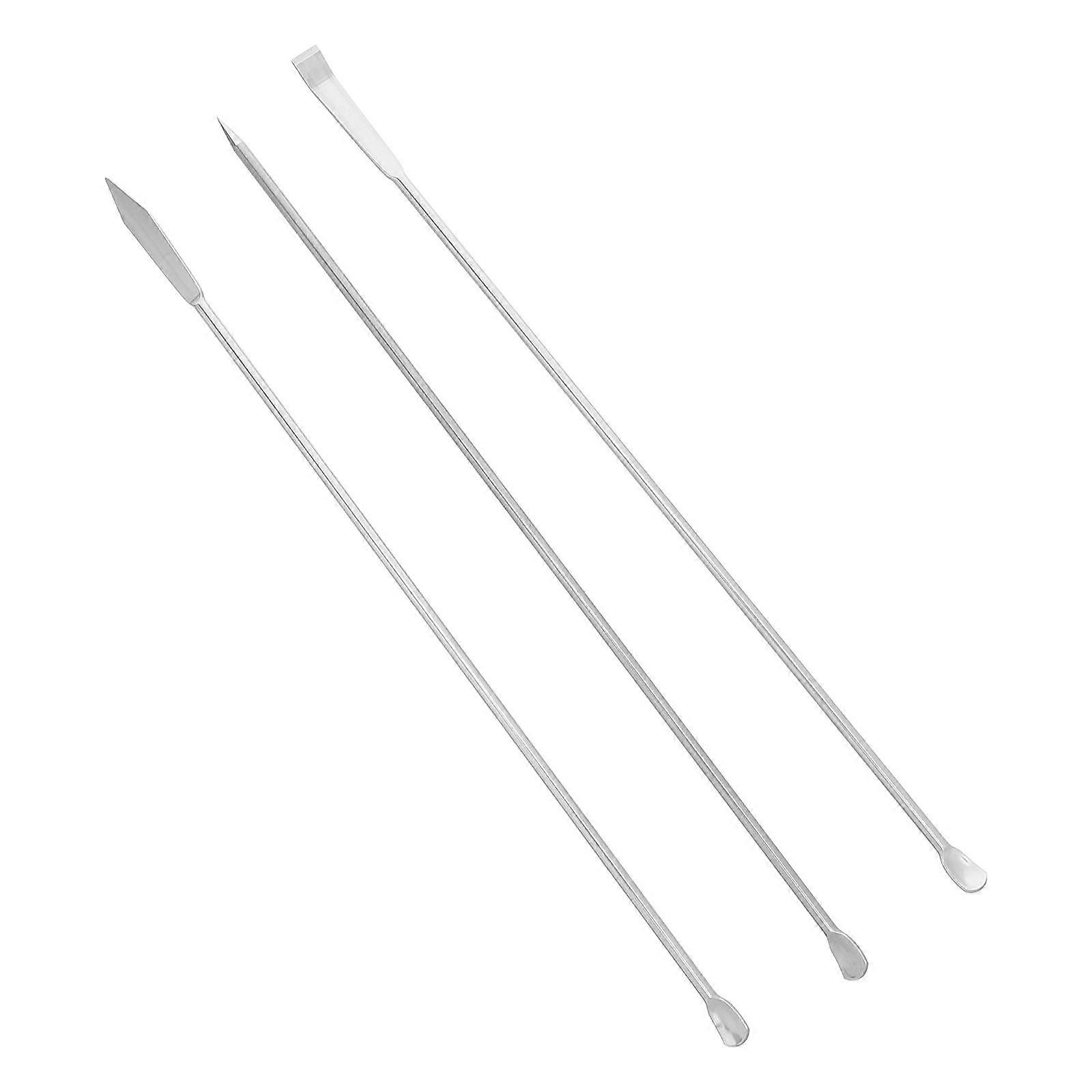 3pcs Stainless Steel Microspoon Scoop: Laboratory Sampling Powder Weighing Mixing And Microsampling Spoon - Precision Scoops For Milligram Measurement