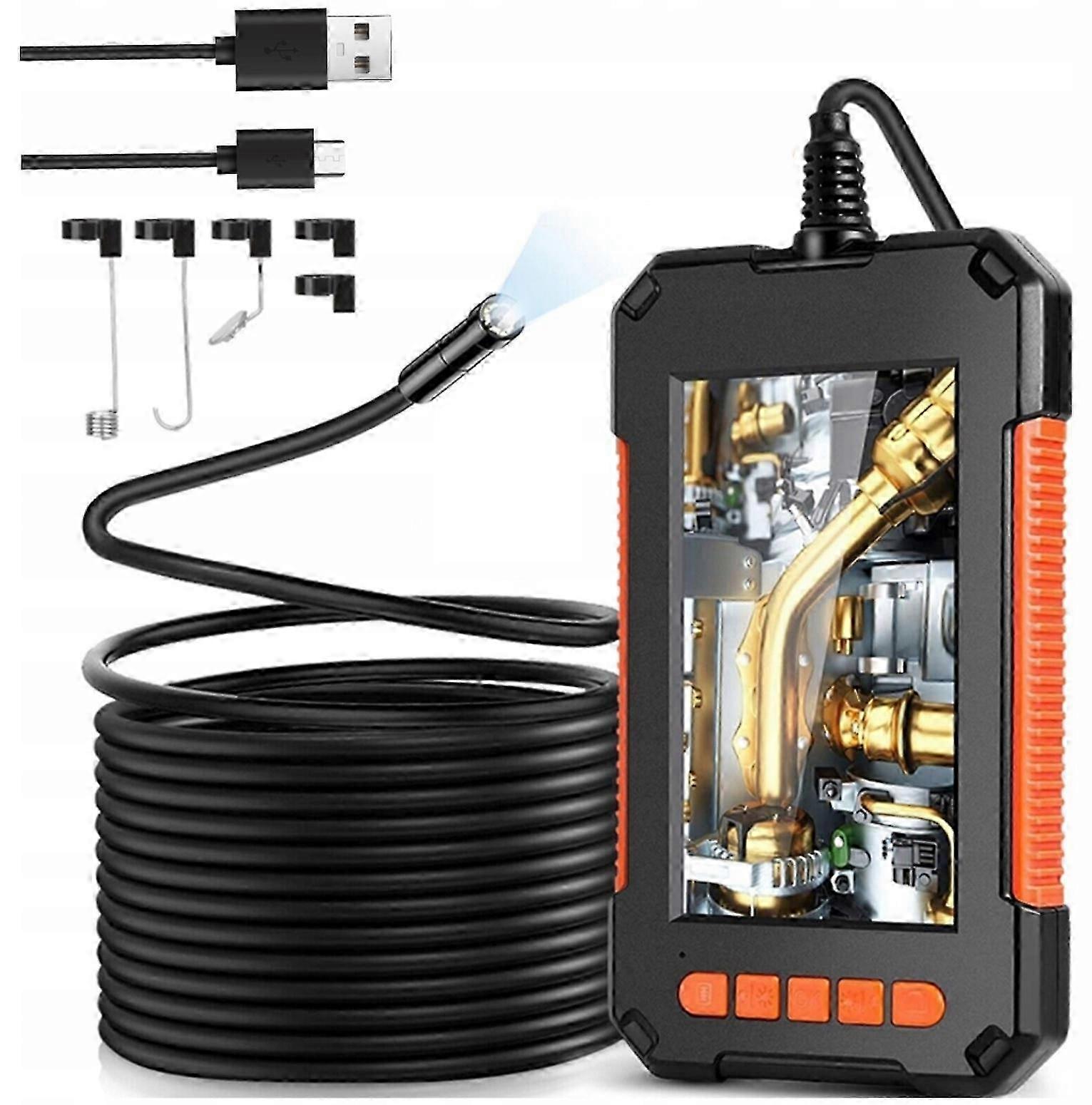 Inspection Camera Endoscope 5m 8led 1080p Hd Lcd!