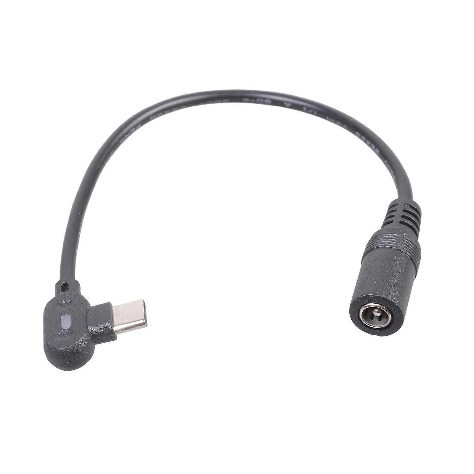 Right Angle USB C To 5.5x2.1mm Power Cord 3A 9V 12V 15V 20V Output For Home Automation LED Lighting Security Systems Multicolor