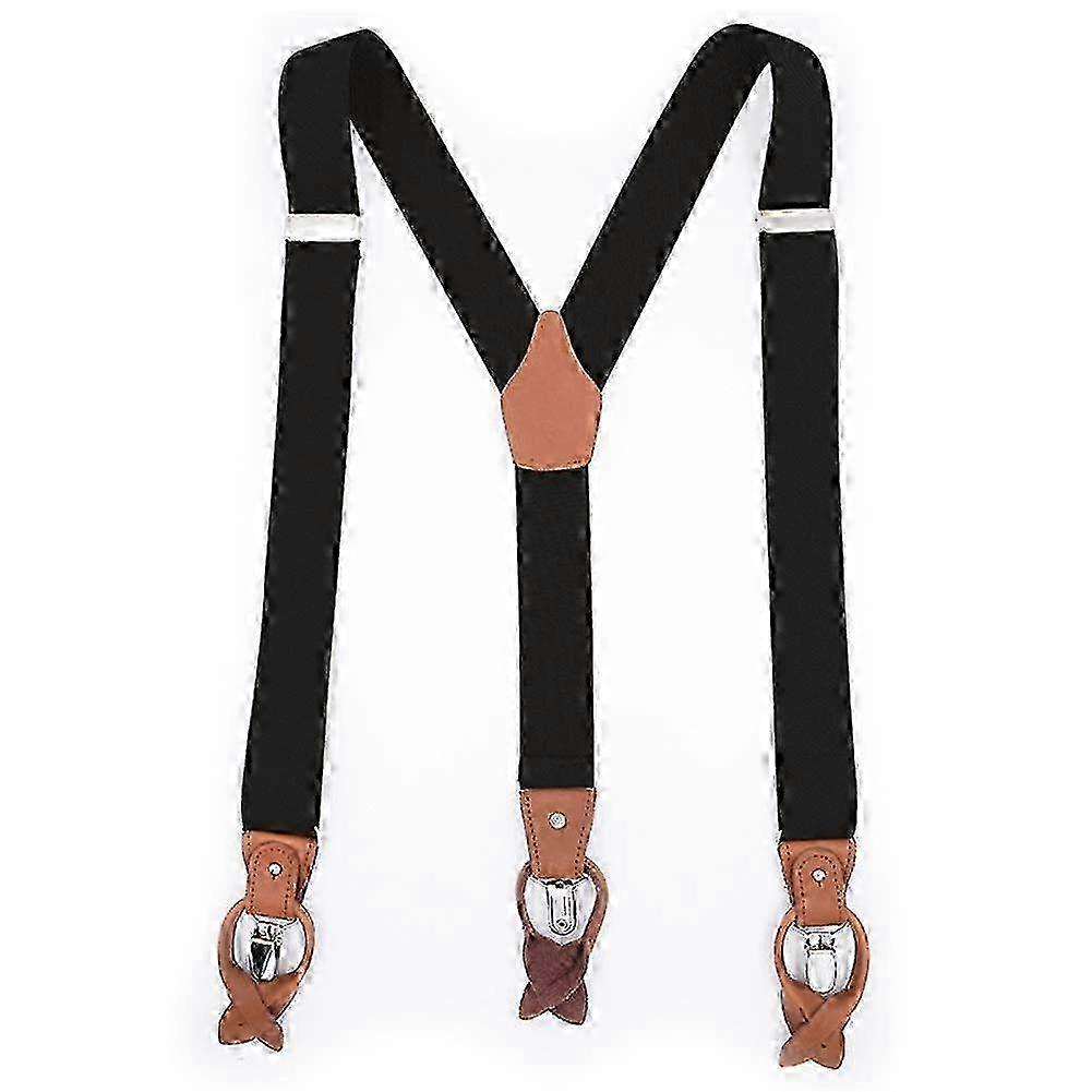 Adjustable Y Shape Wide Shoulder Straps for Men with Elasticated Darts or Buttons
