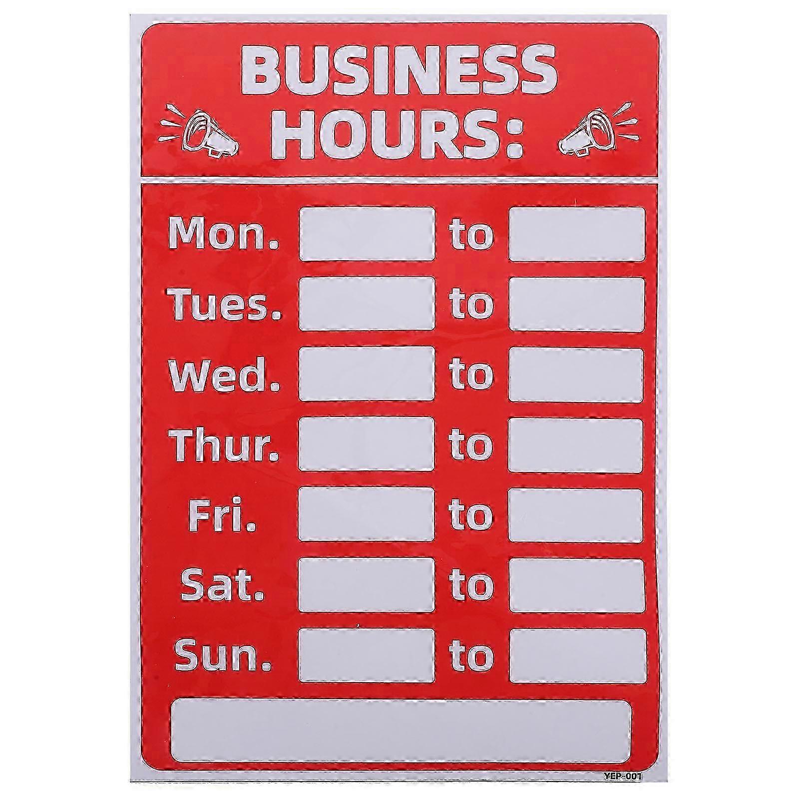 営業時間の看板ビジネスオーナーマネージャーの営業時間の看板ビジネスオイルプルーフ1セット