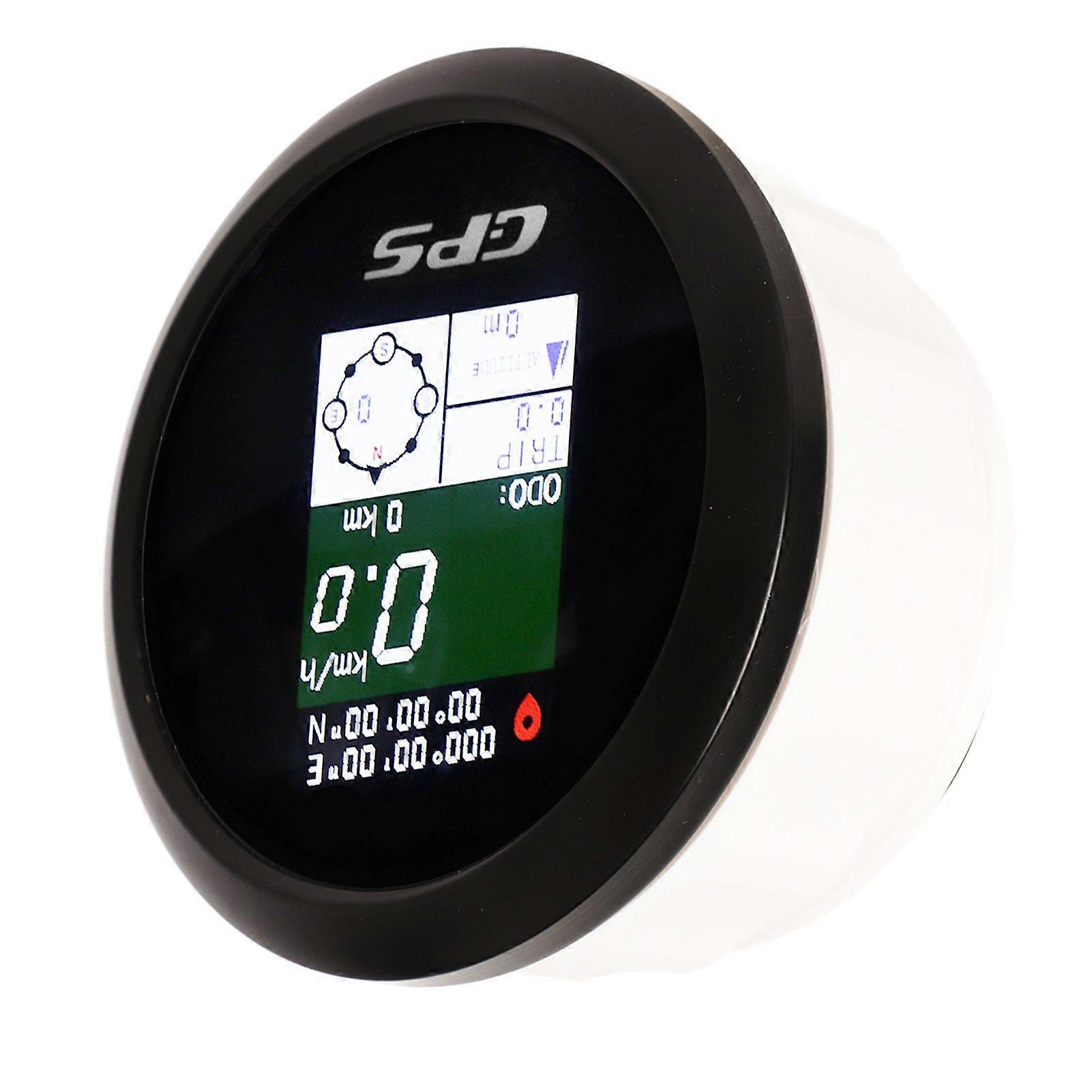 85mm GPS Speedometer 9?32V TFT Screen Digital Display Speed Gauge Universal for Yacht RV Motorcycle Black Dial Black CoverSH